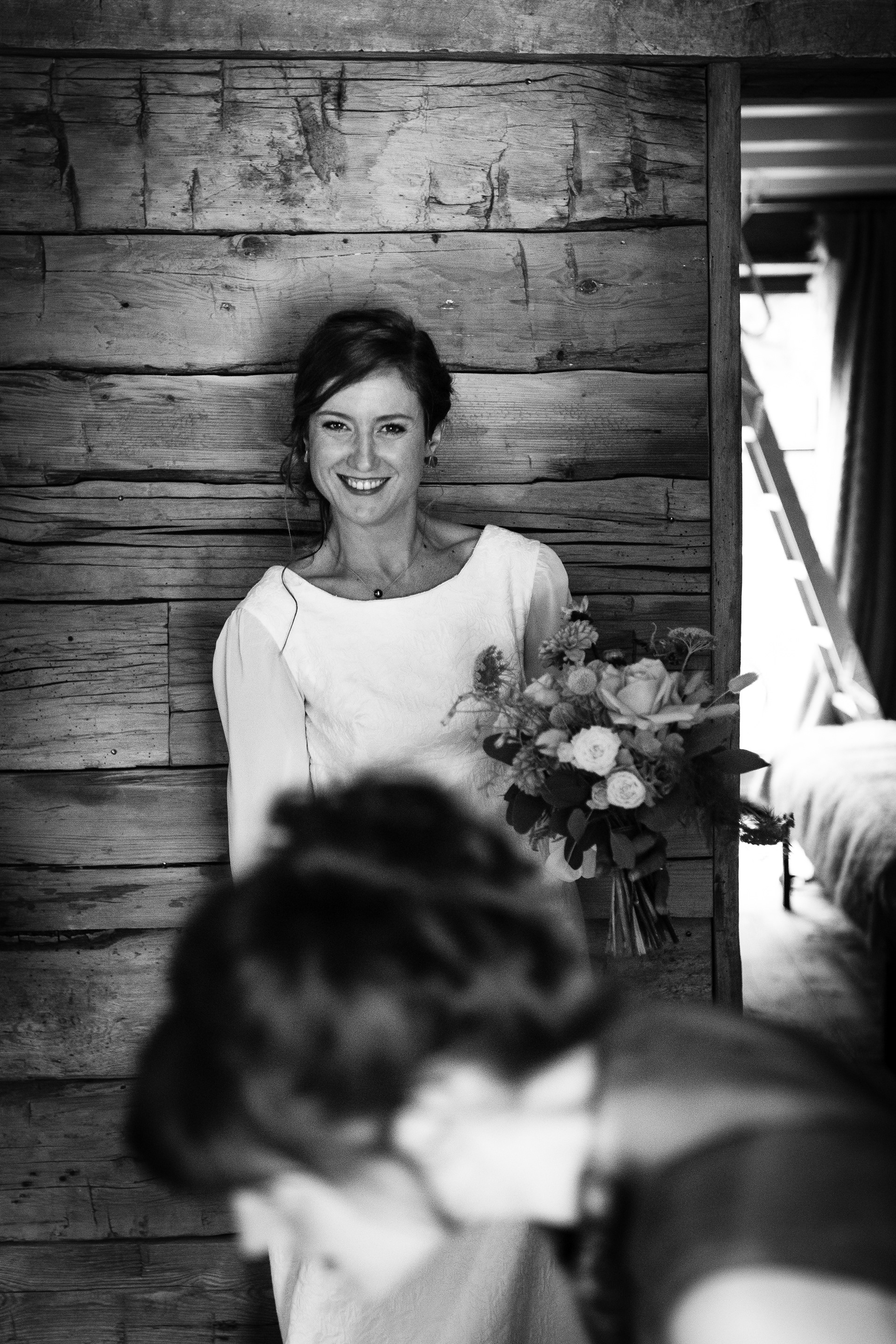 Mariée tout sourire