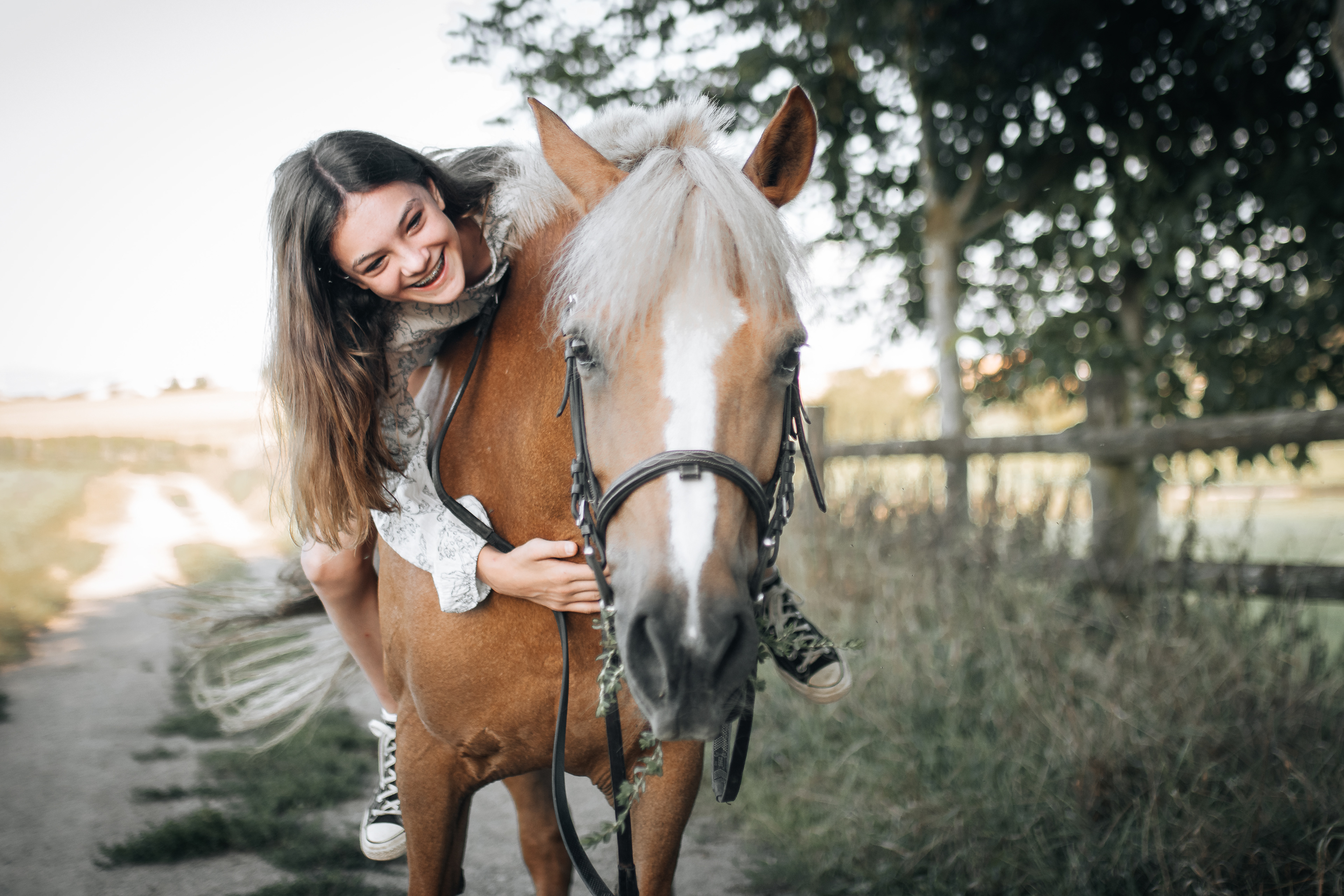 Calins au poney préféré du club
