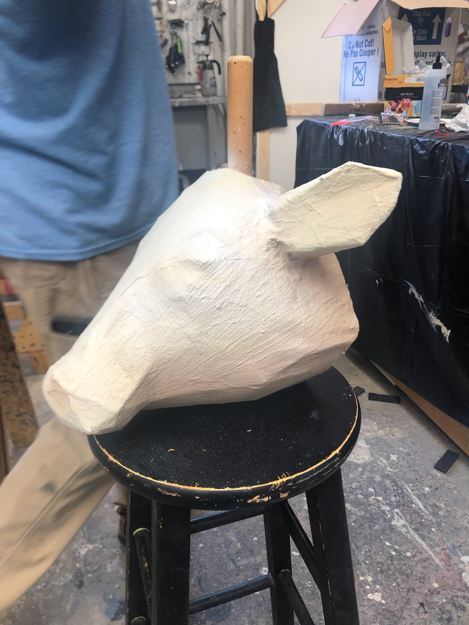 Cheesecloth layers and finishing airbrush