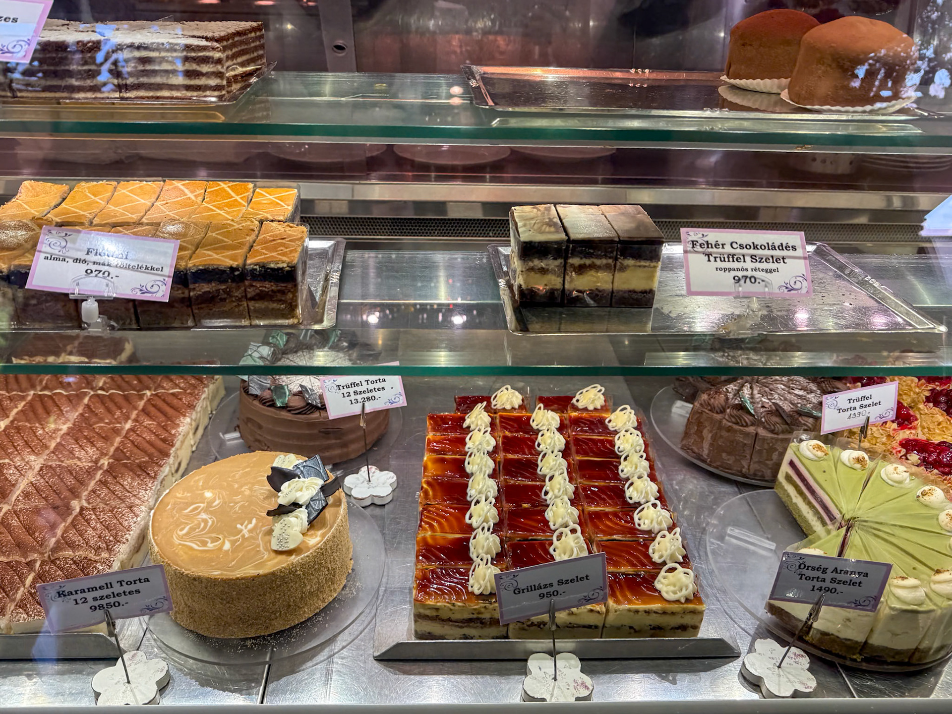 Pastry Display - Budapest, Hungary