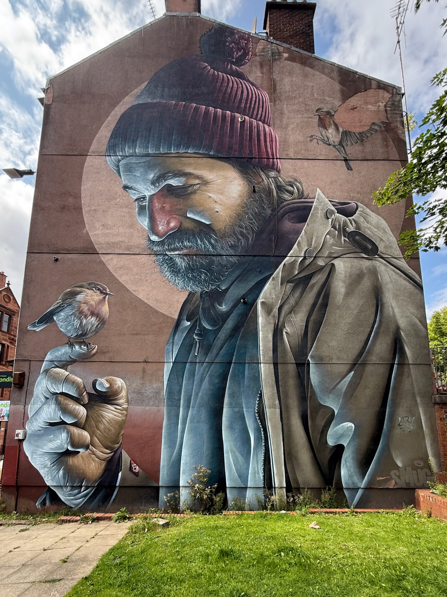 The mural in Garnethill, Glasgow.