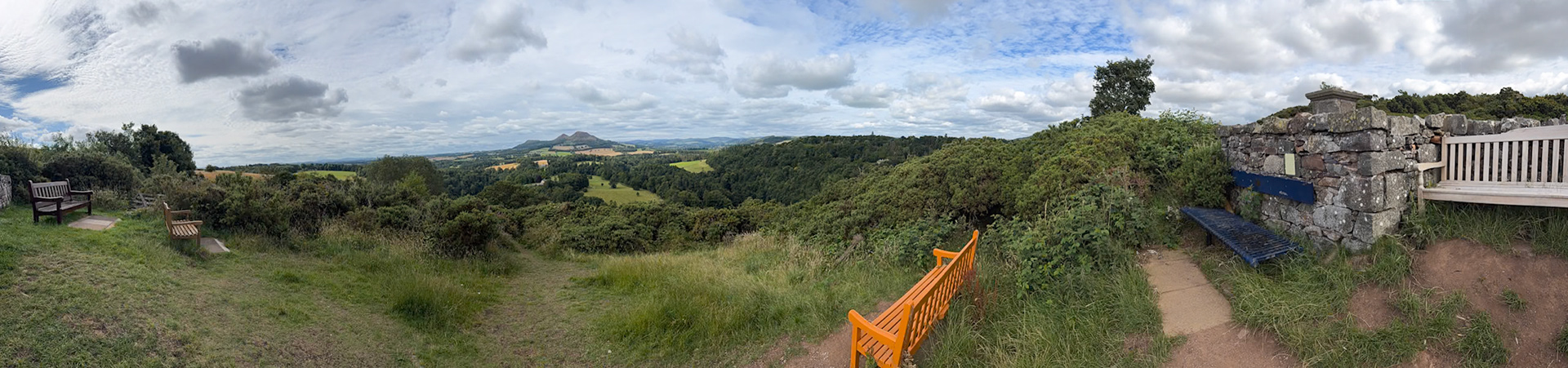 Scott's View and Eildon Hills.