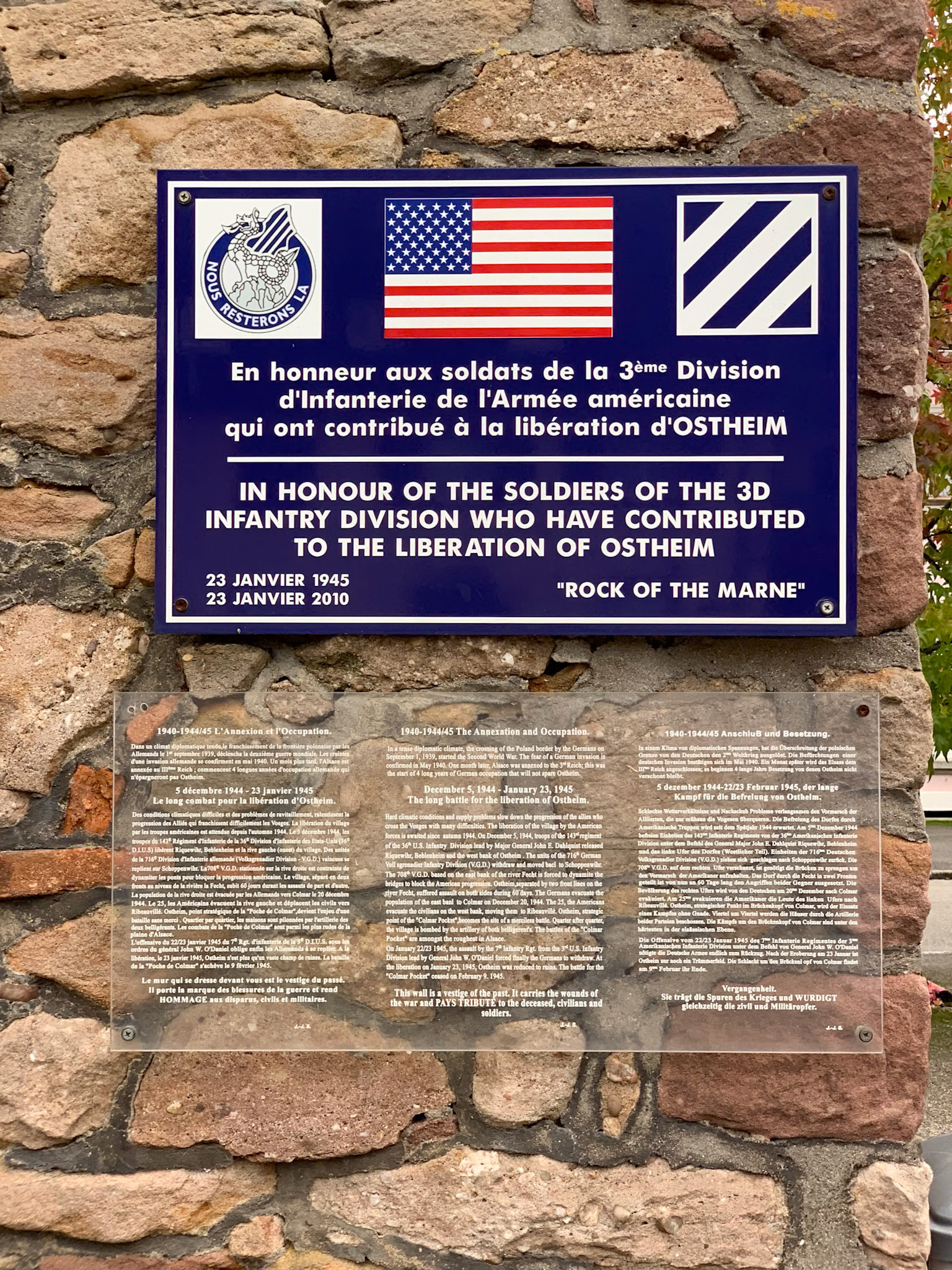 Sites and monuments recognizing the Colmar Pocket battles.