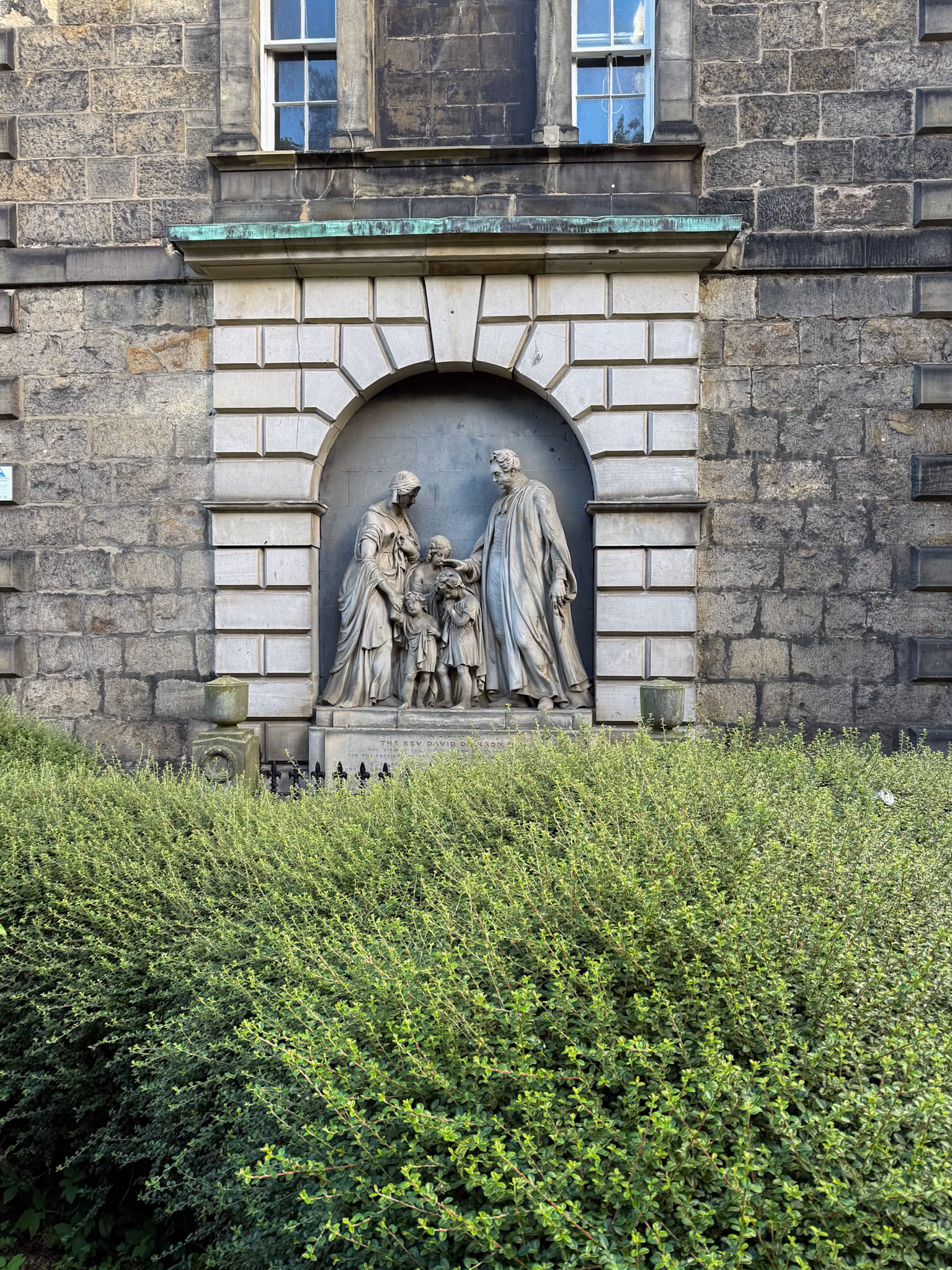 New College, Edinburgh. David Dickson Memorial.