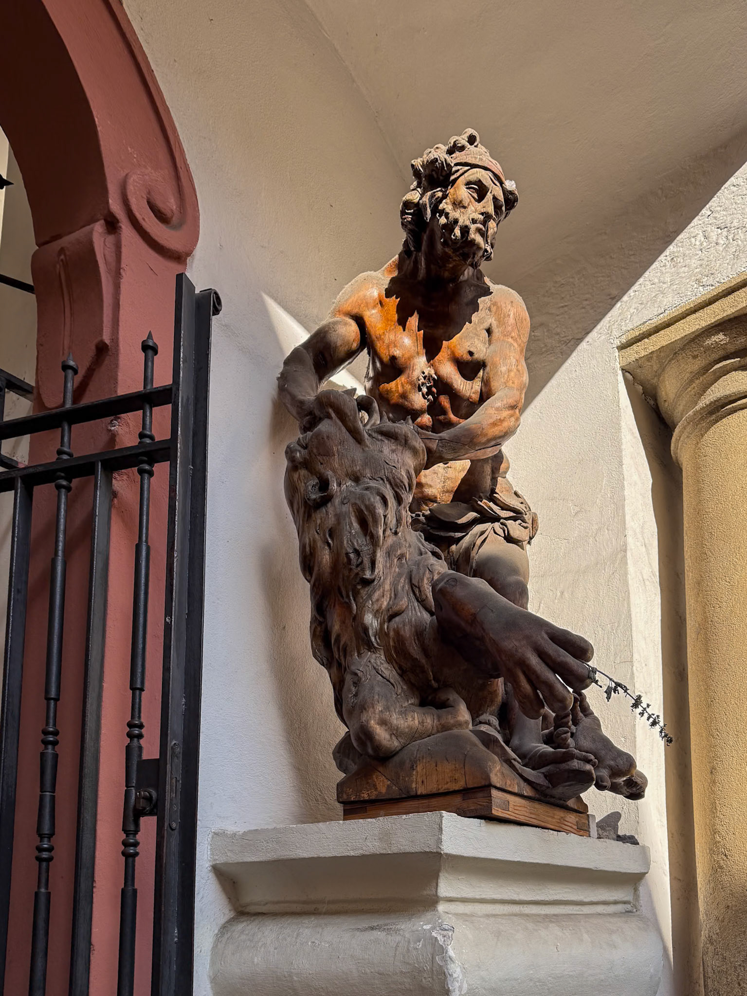 Hercules and the Nemean Lion Statue - Prague, Czech Republic
