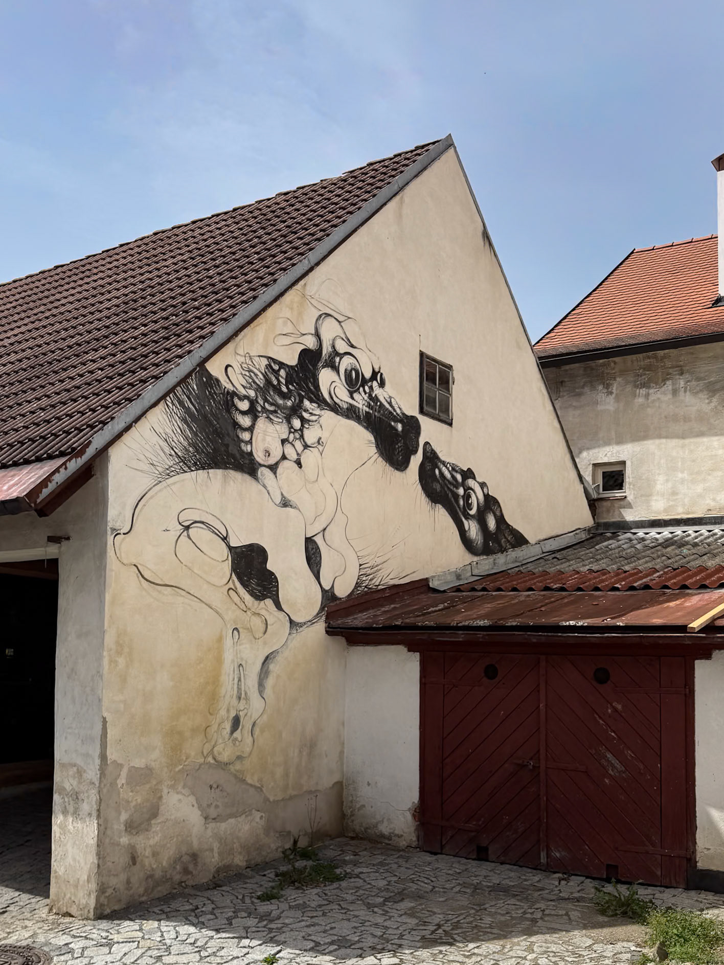 Building with Mural - Cesky Krumlov, Czech Republic