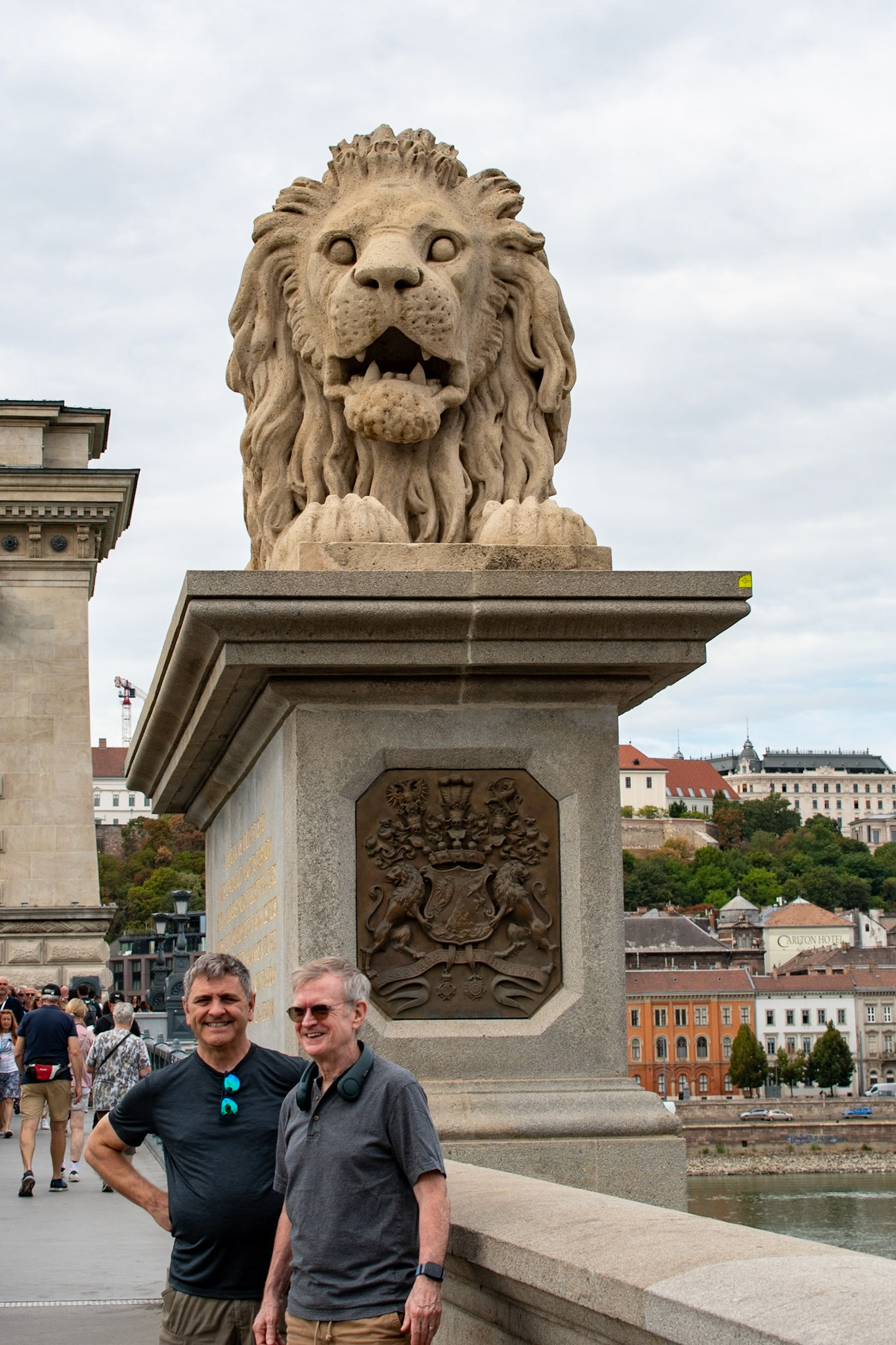 Széchenyi Chain Bridge Lion Statue - Budapest, Hungary