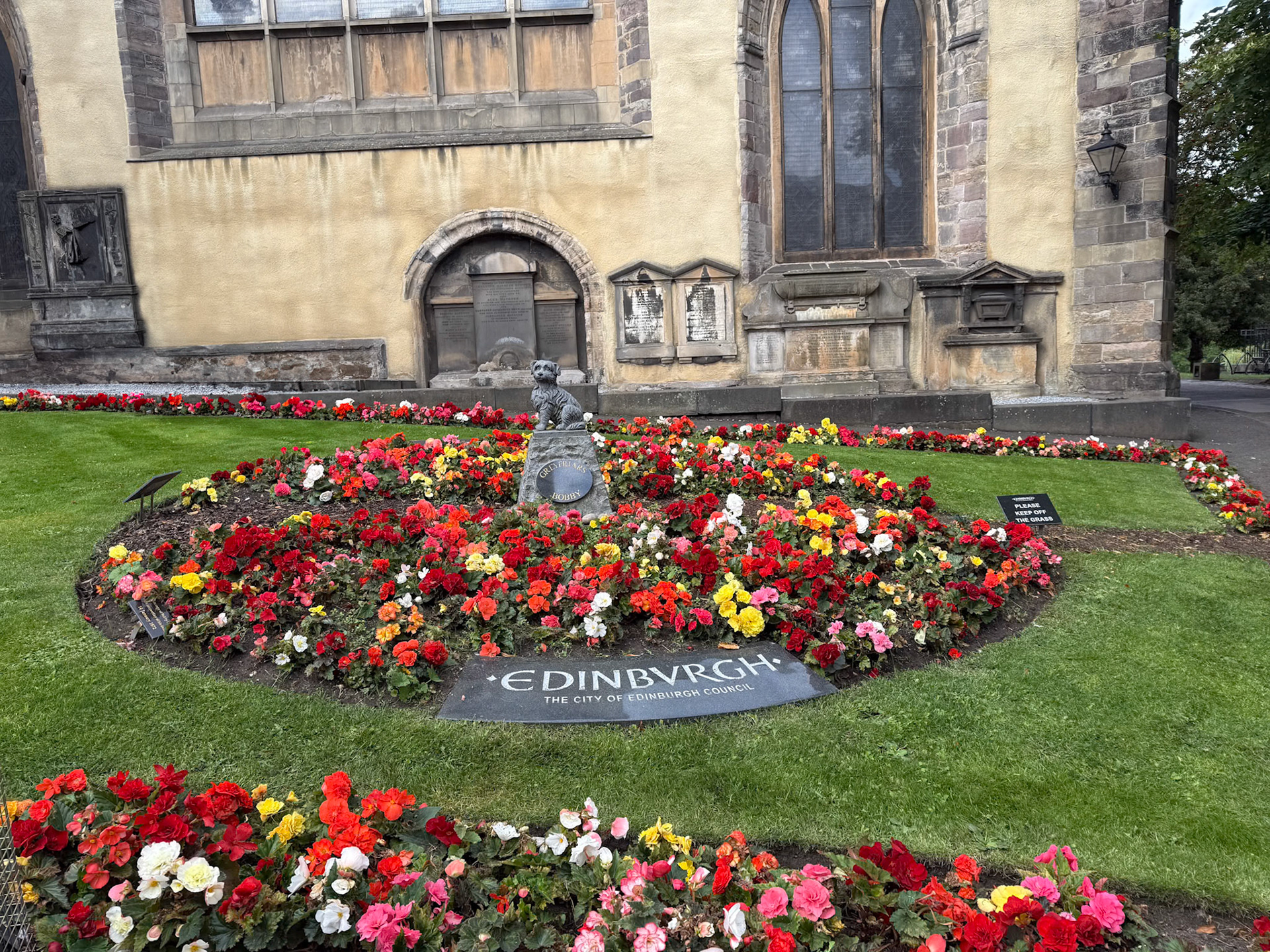 Greyfriars Kirkyard, Edinburgh, with Greyfriars Bobby.