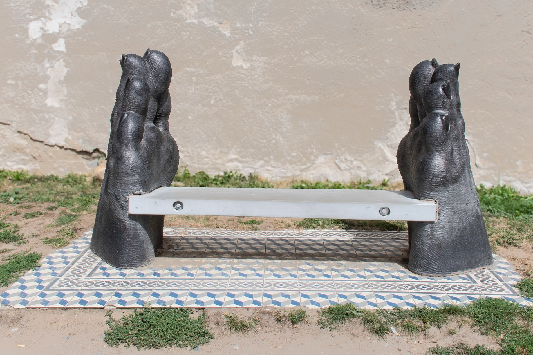 Sculptural bench - Cesky Krumlov, Czech Republic