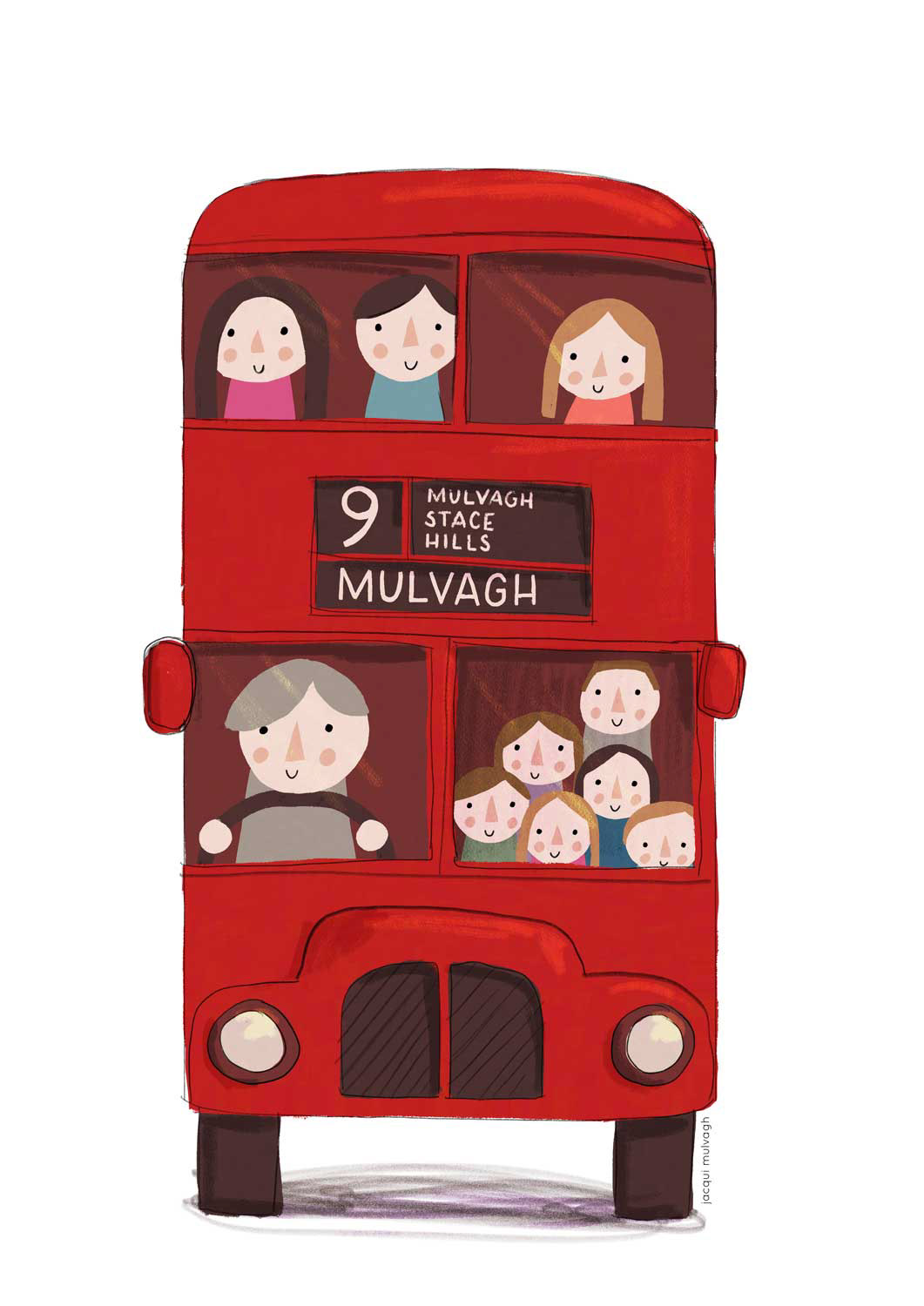Bus full of family members