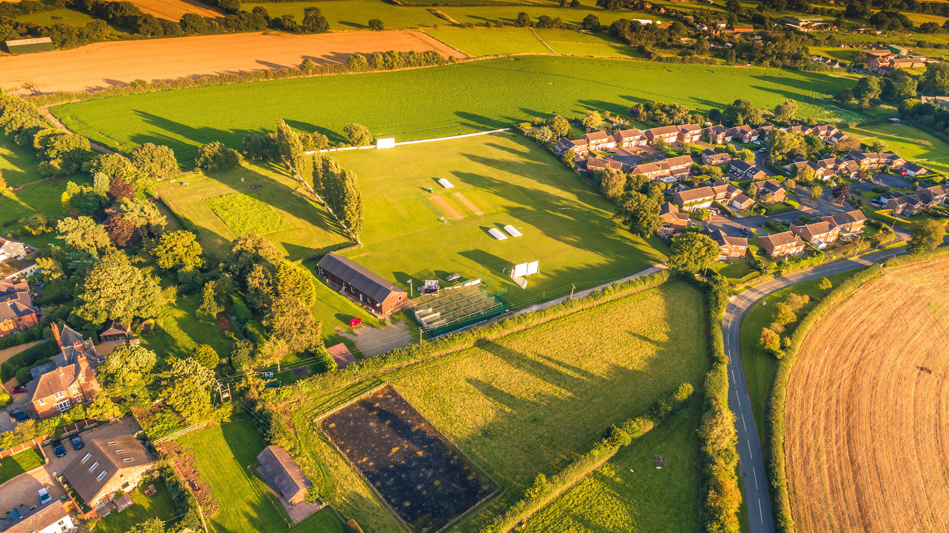 Drone shoot for Alvanley Cricket Club