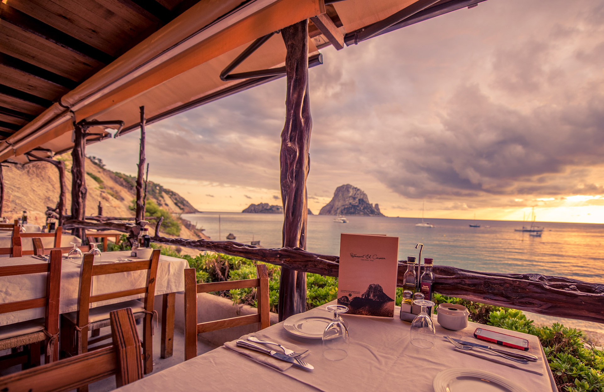 Shoot for Restaurante El Carmen, Cala D'Hort, Ibiza