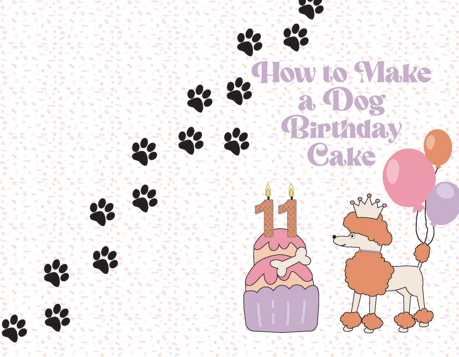 Front and Back Brochure Dog Cake Brochure