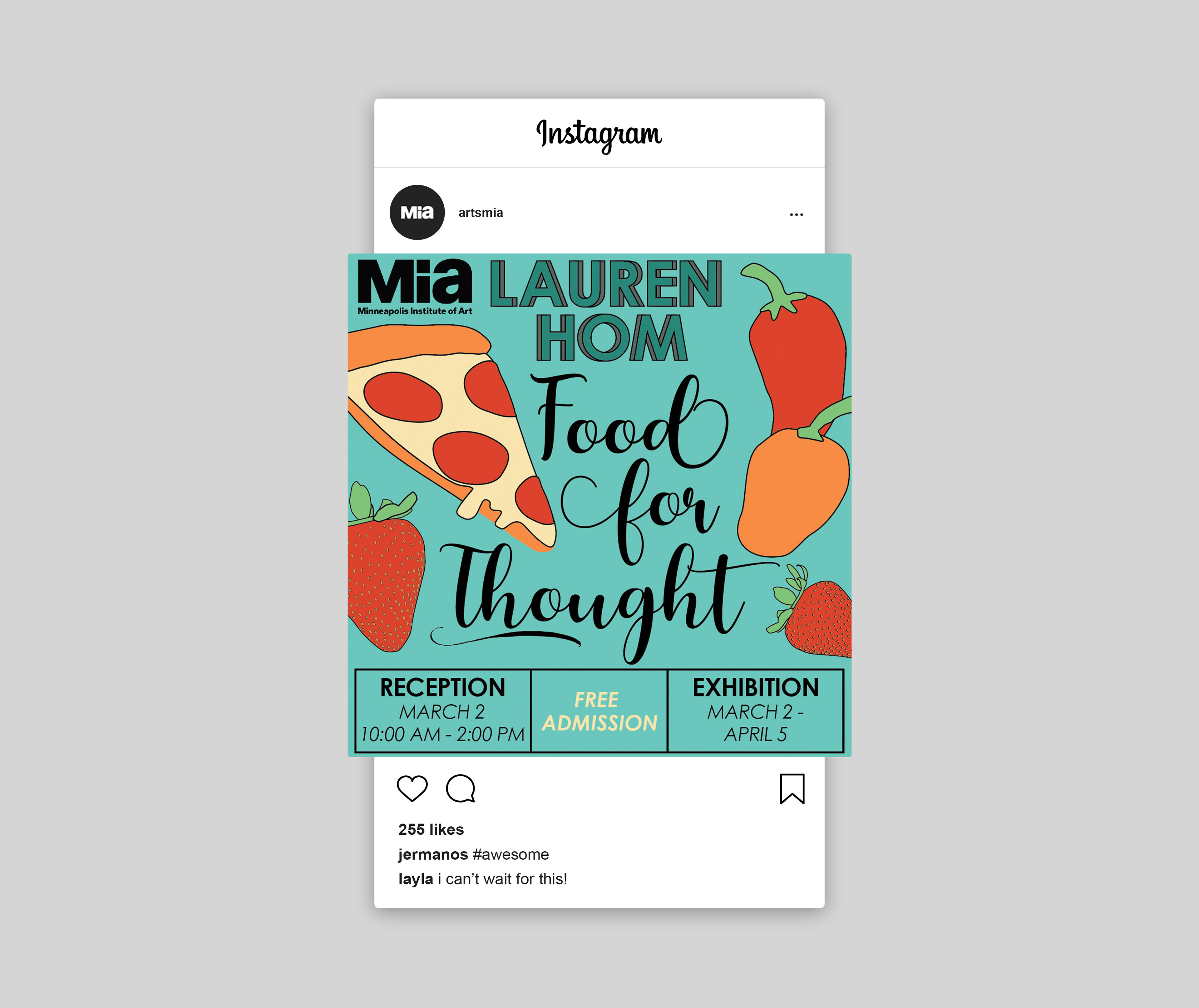 Instrgram Post for Lauren Hom Event