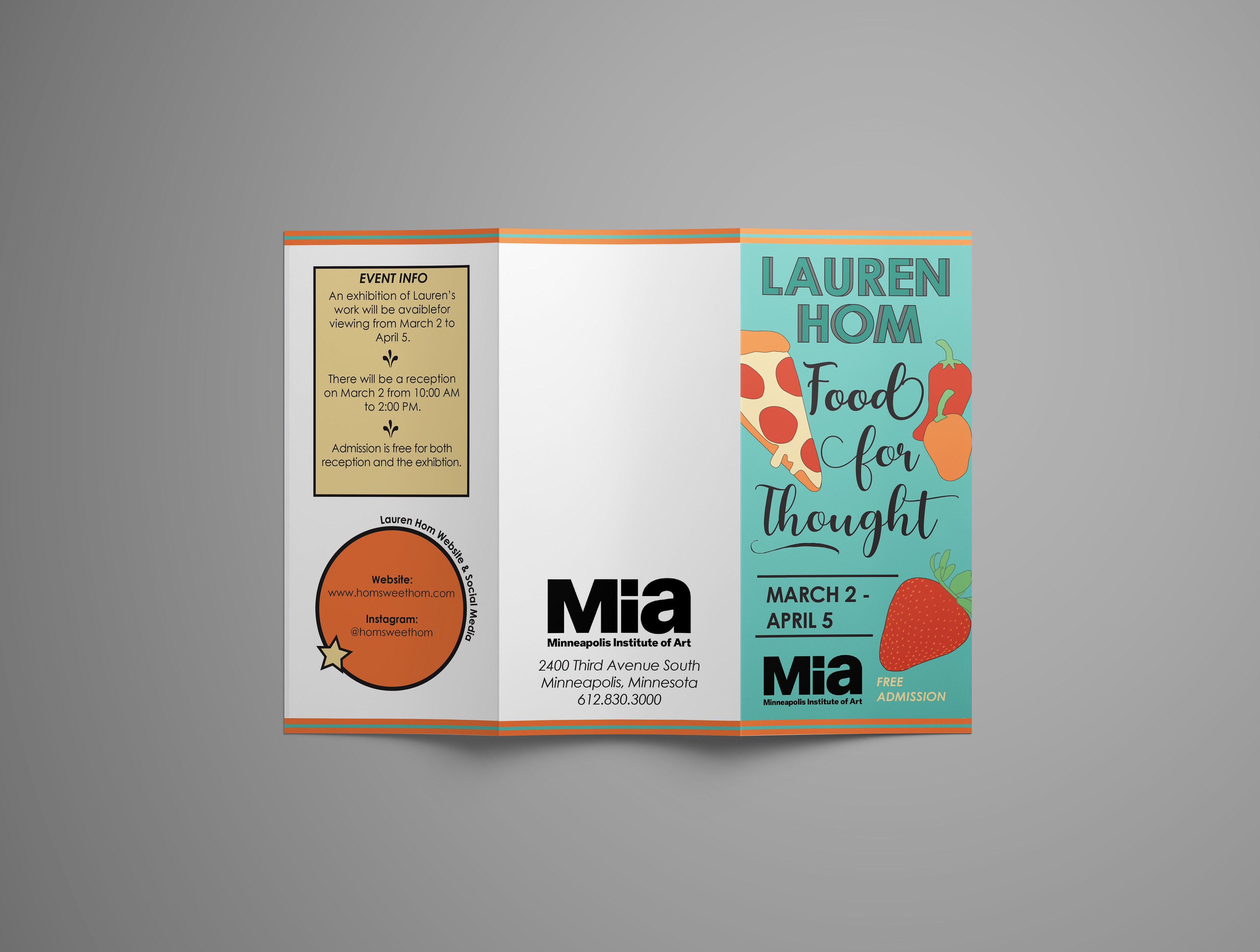 Outside of Brochure for Lauren Hom Event