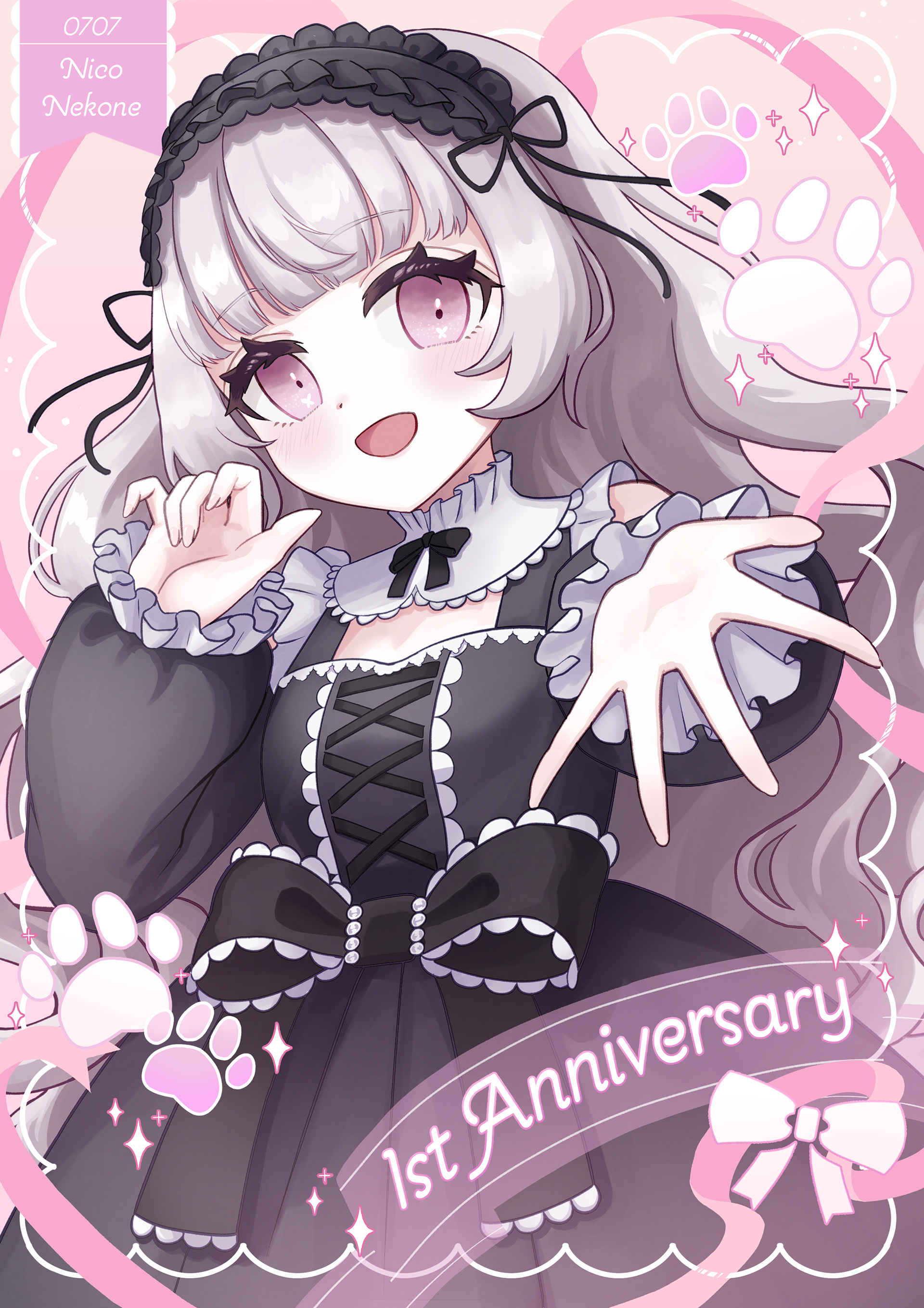 猫祢にこ様 1周年記念イラスト