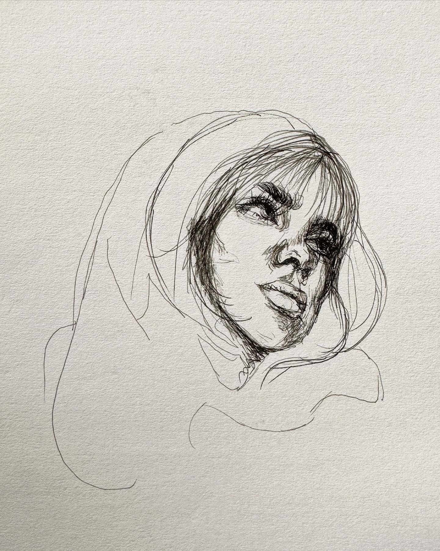 Billie Eilish - Ink Pen Illustration
