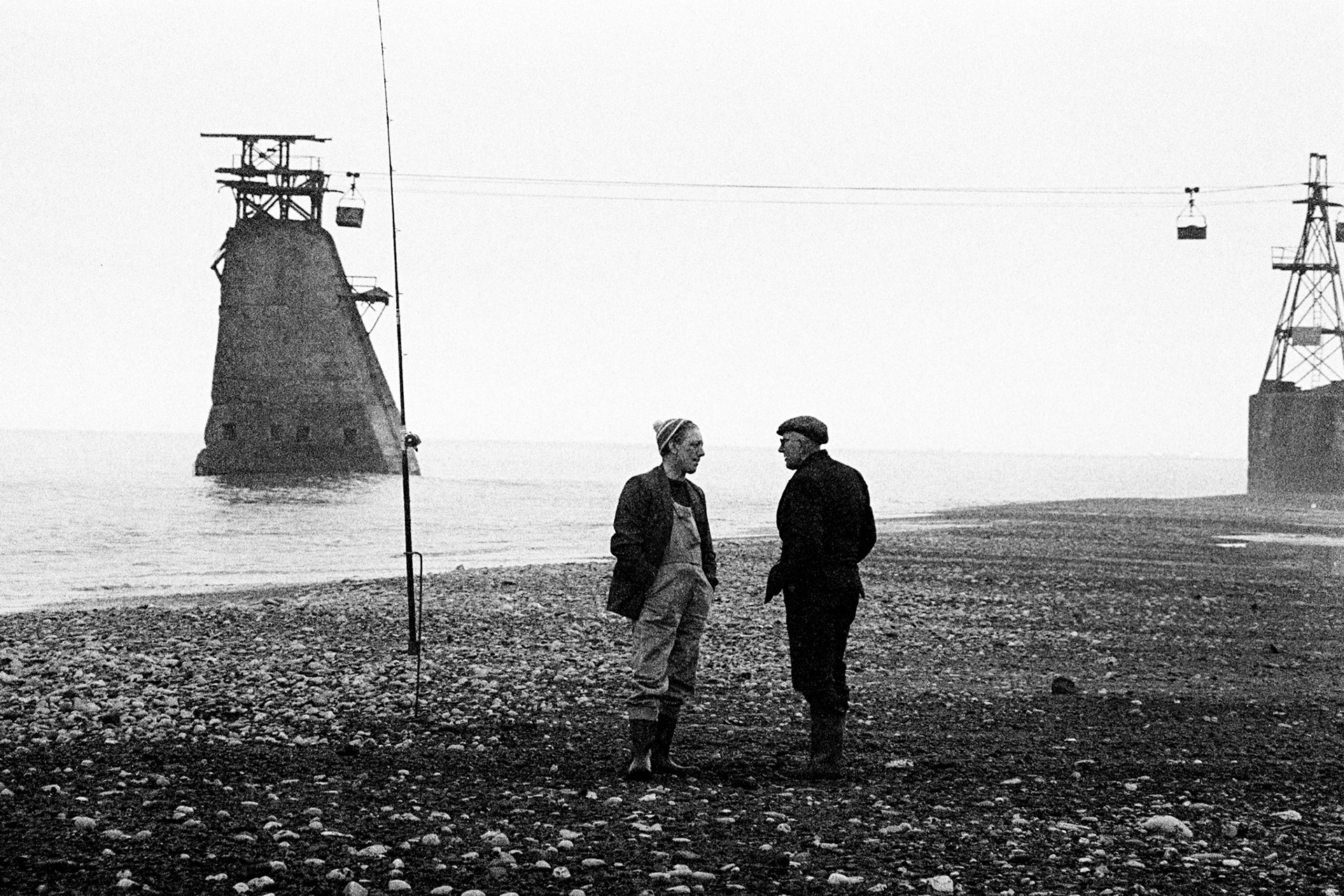 The coal waste from the pit was dumped straight into the sea - the sea was black and the beach was black.  The final scene of "Get Carter" with Michael Caine was filmed here.