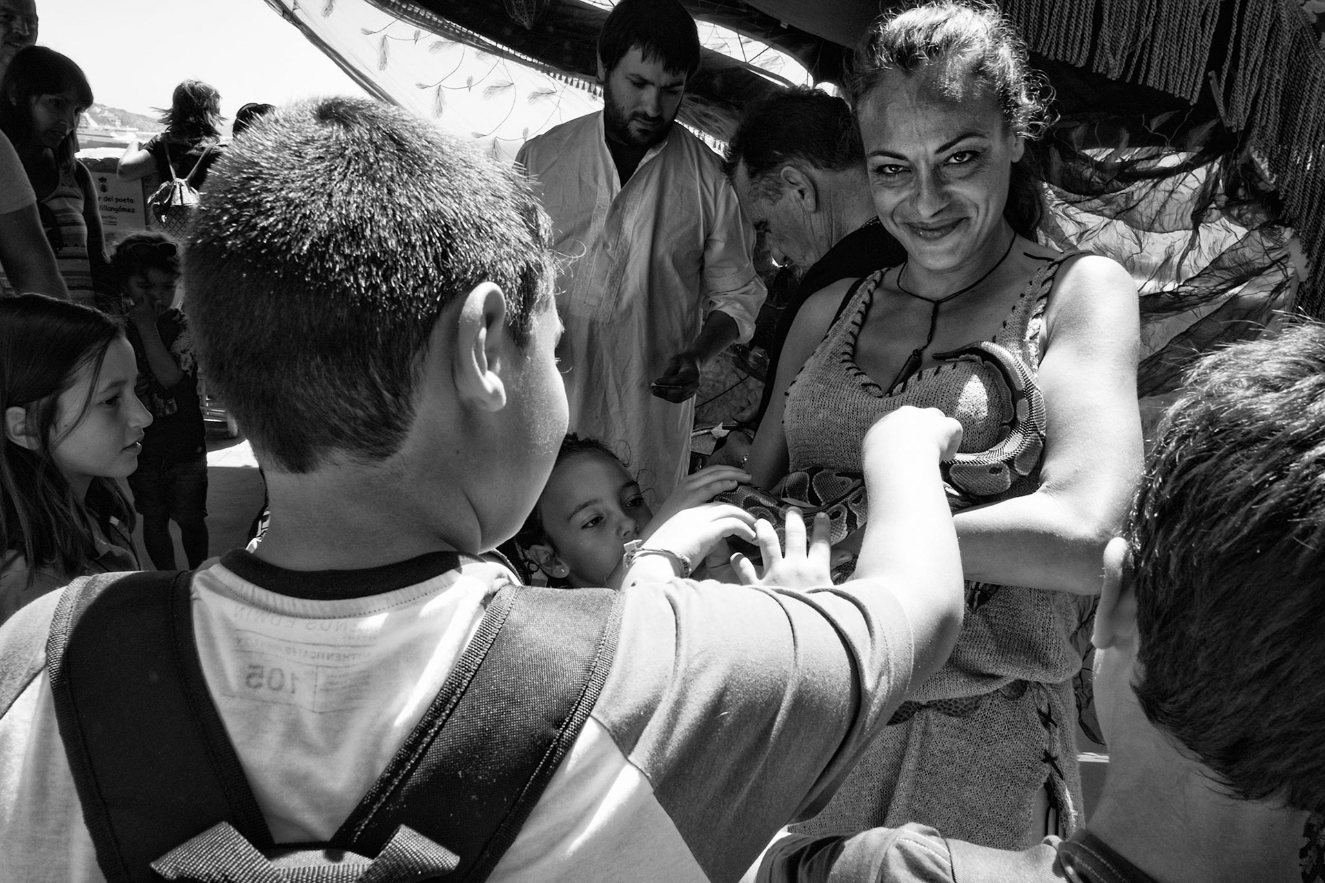 Snake woman. Ibiza, 2015.