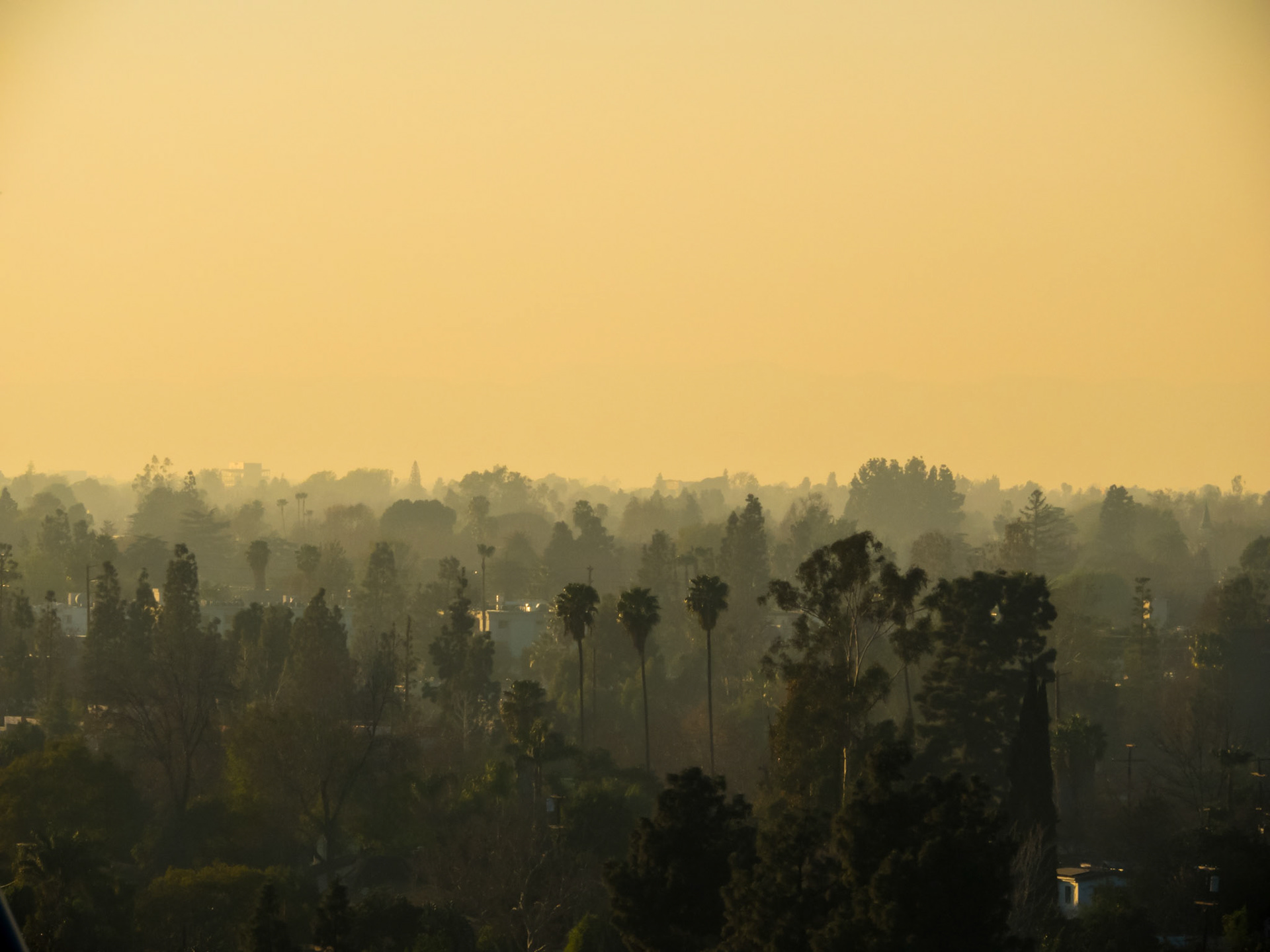 View westwards from Universal City, Hollywood (USA)