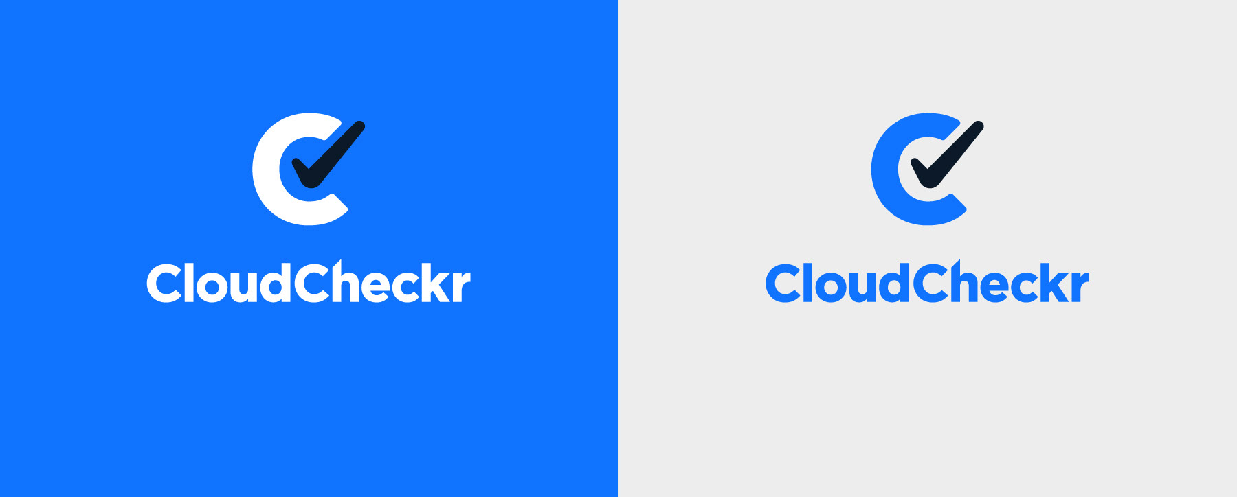 2019 Vertically Stacked Logo - I designed a refreshed logo, something that was not so literal but still captures the spirit of our previous icon by merging it with the letter "C" from our wordmark, resulting in an abstract cloud that also begins with the letter "C." This logo is intended to resemble a clock, highlighting our commitment to helping users save both time and money while utilizing our platform. The tapering ends of the checkmark is intended to represent speed and the hands of the clock.