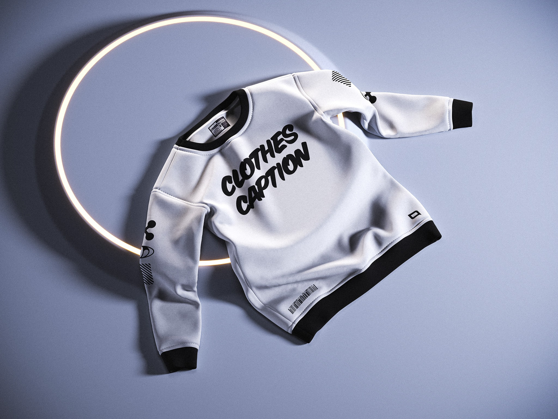 Panda Script Crew Neck