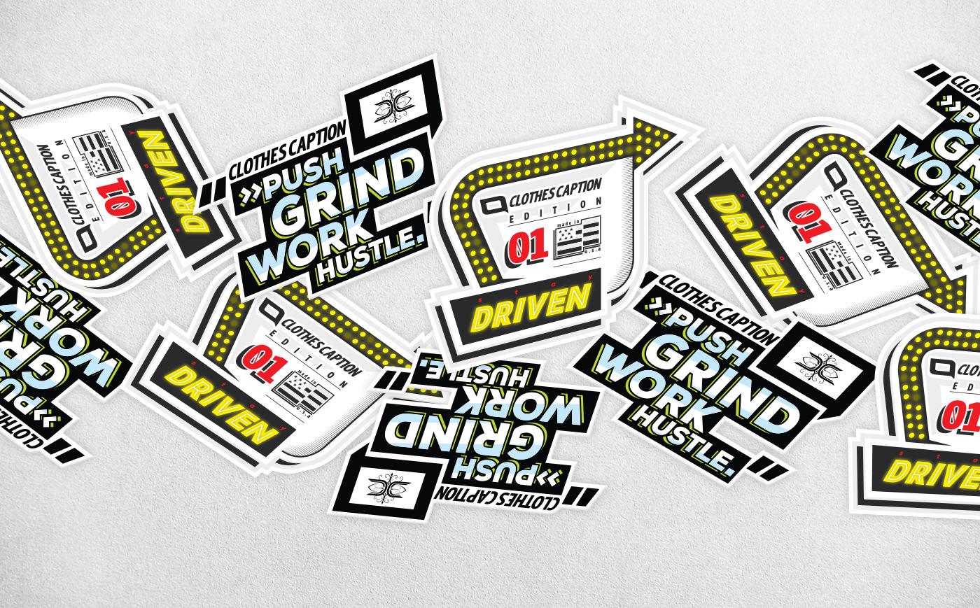 Stay Driven & Grinding Stickers
