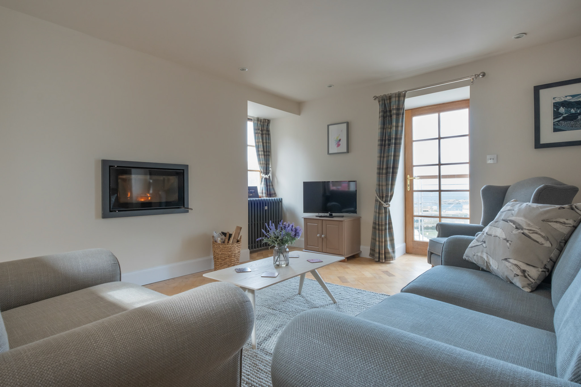 Living room fireplace