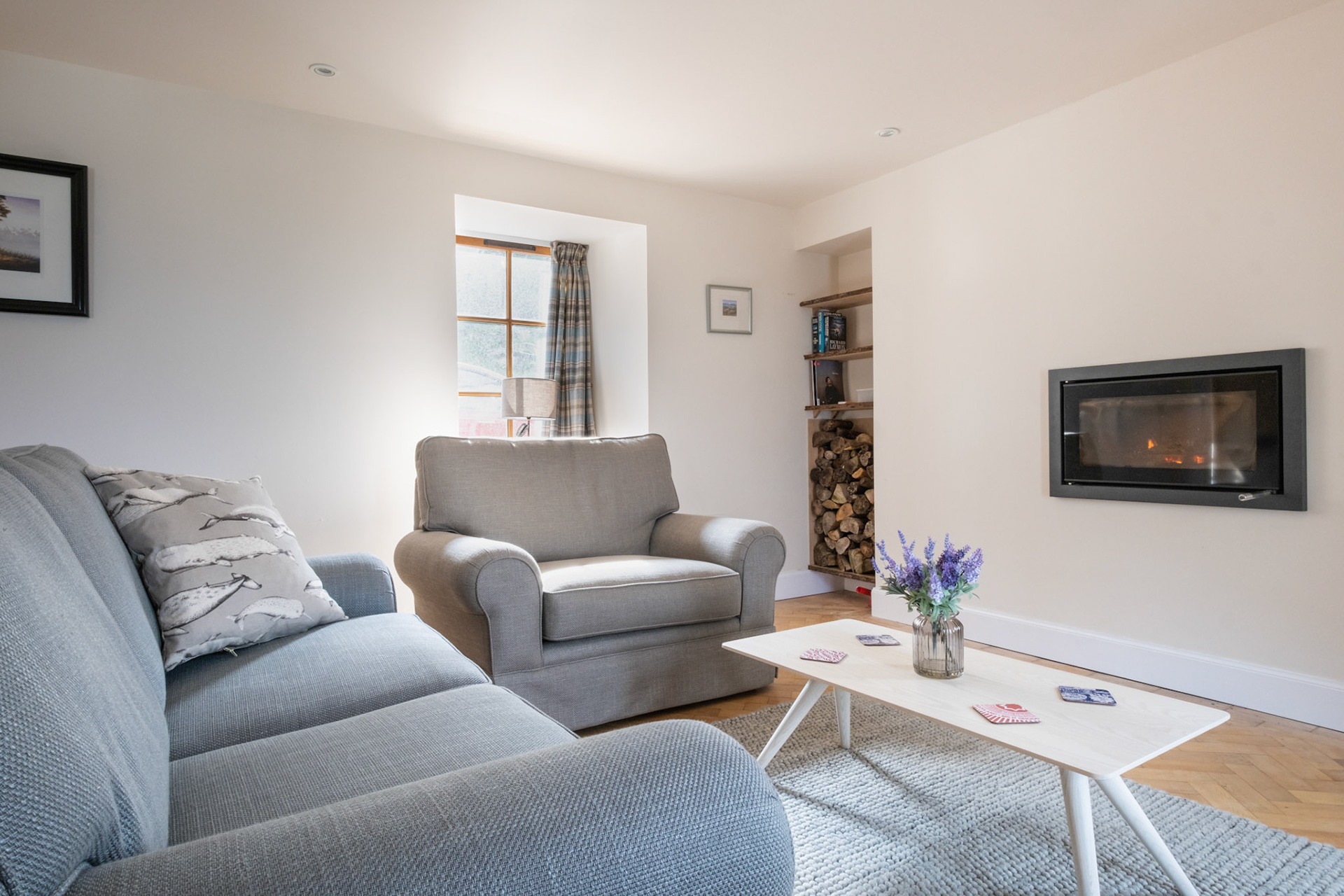 Living room fireplace