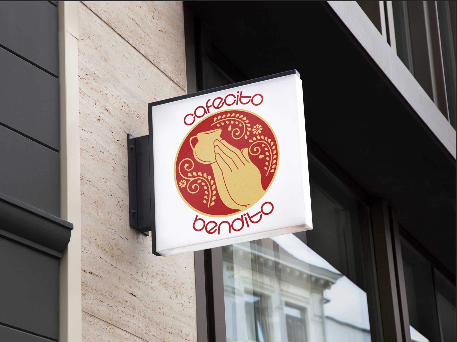 This is a mockup of the company logo on a sign