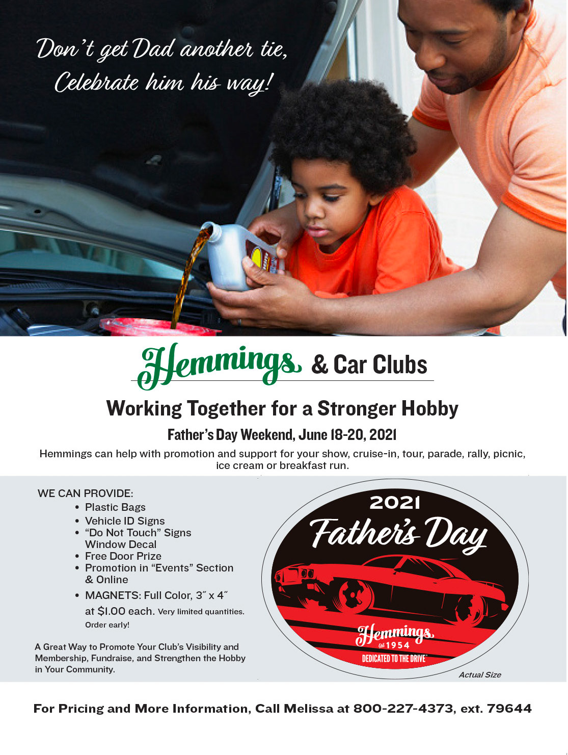 House ad designed for Hemmings Motor News listing pages. I also set up the decal that is featured.