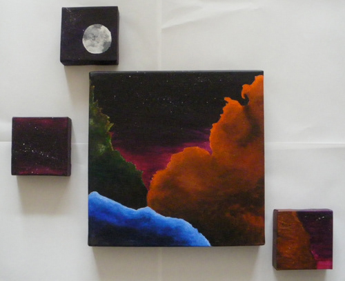 Acrylic Galaxy Painting