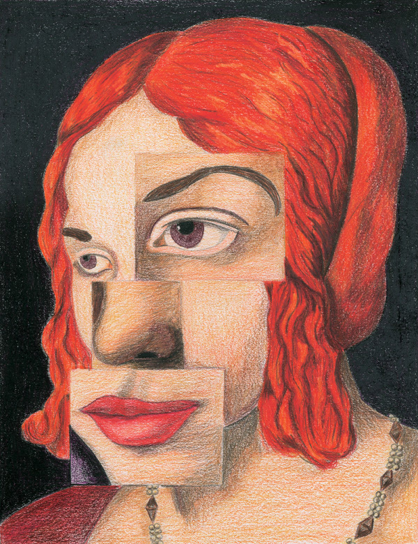 Pencil Crayon Renaissance Portrait