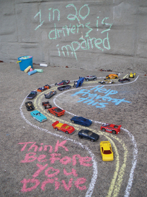 Art created for anti drinking & driving poster