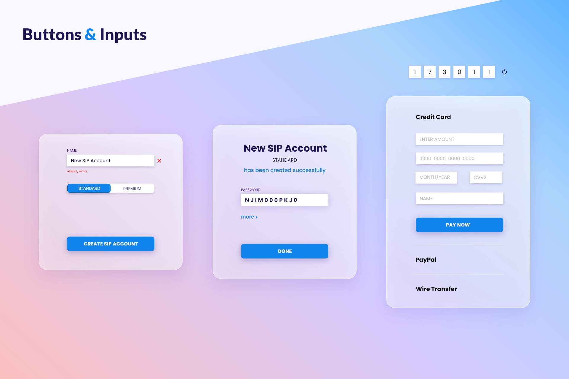 Buttons and Inputs