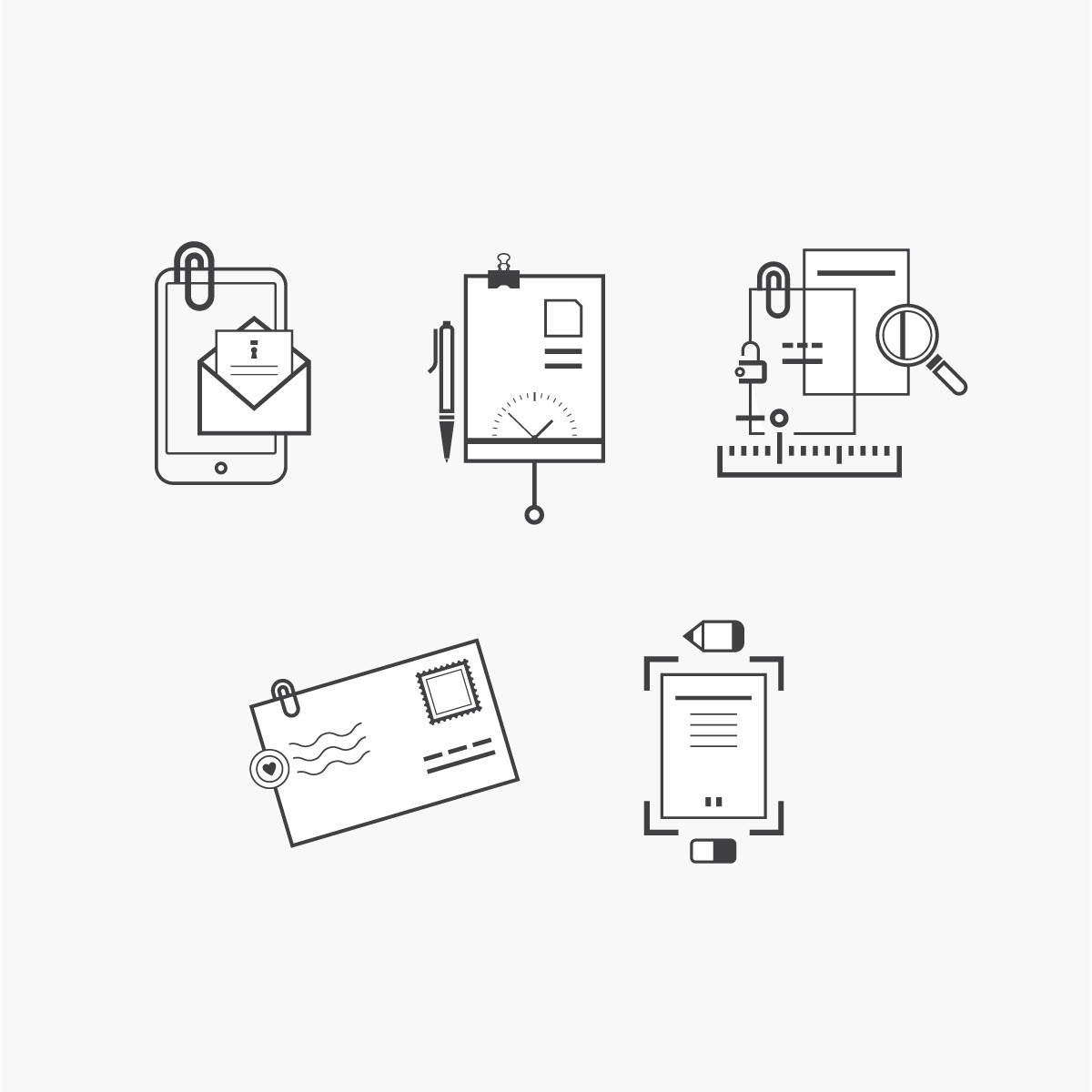 Digital Interface Icon Set
