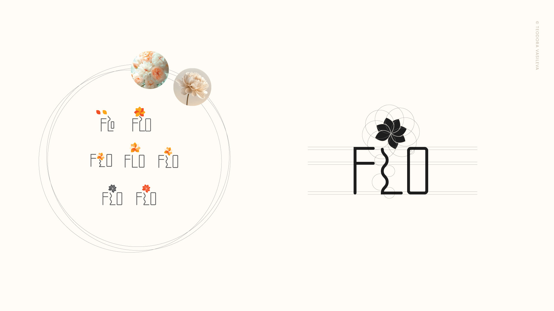 Exploring floral balance, rhythm, and shape. Final shape: grounded, organic, balanced.