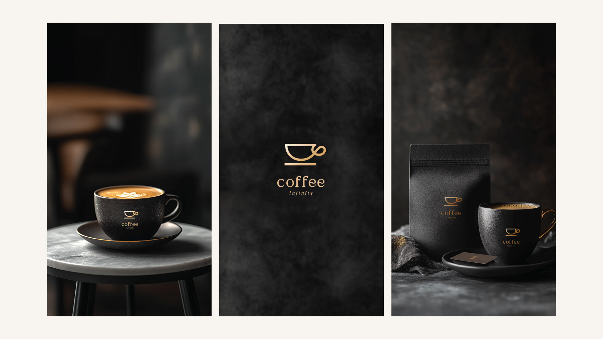 Infinity Coffee Logo Design Mock ups.