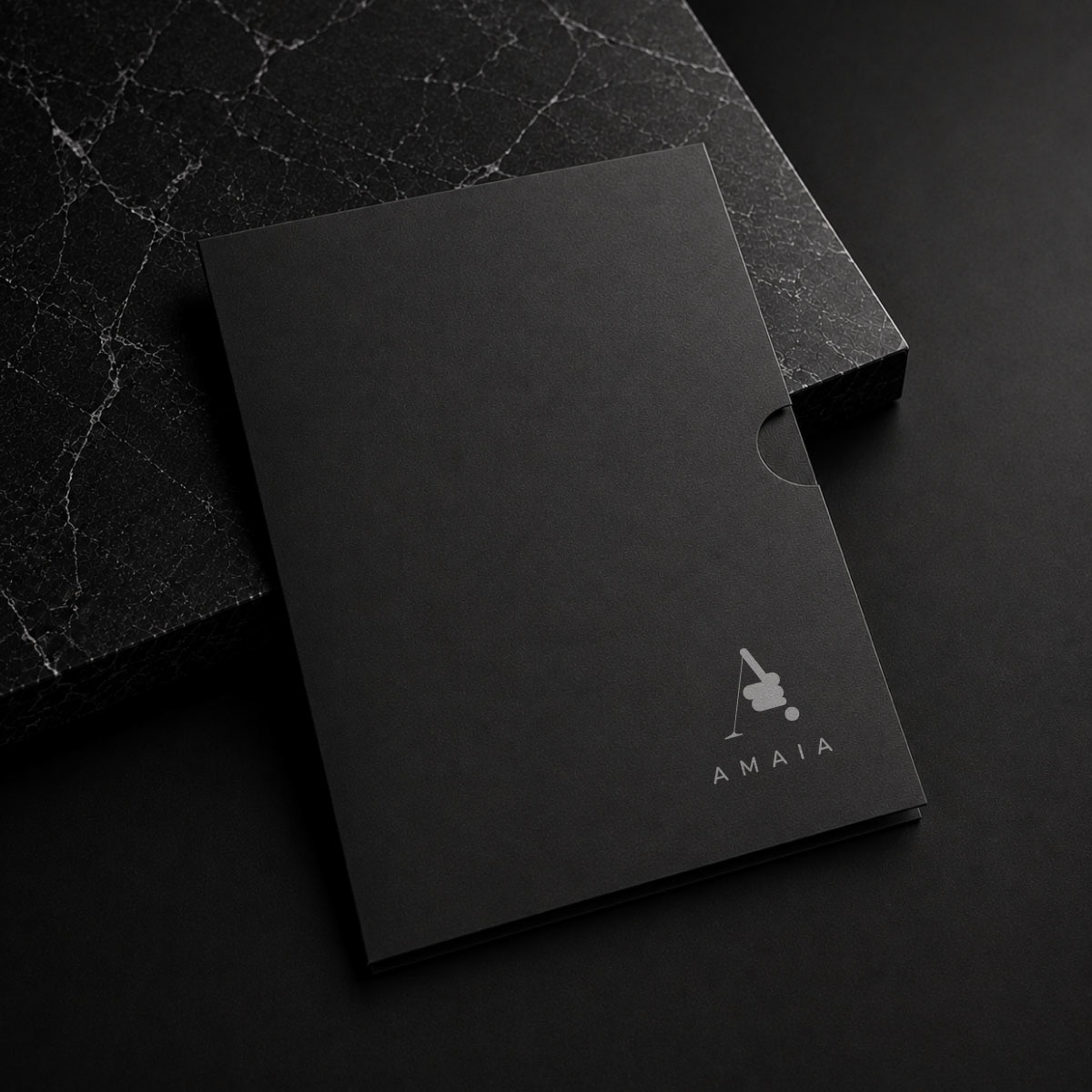 Monogram Logo Business Folder Design