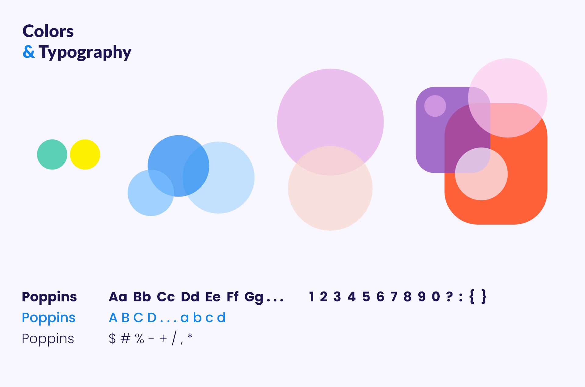 Colours and typography