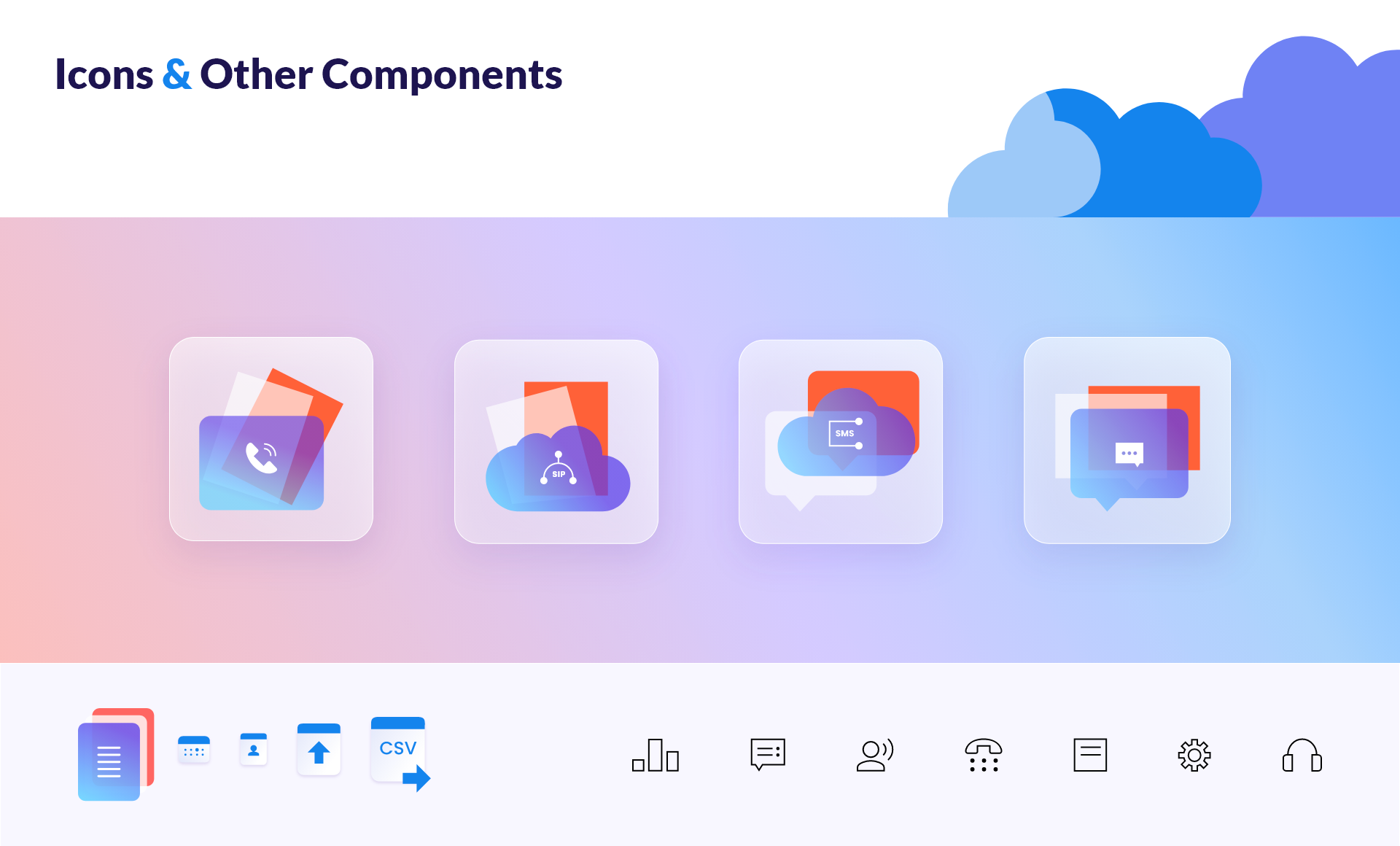 Icons and other components