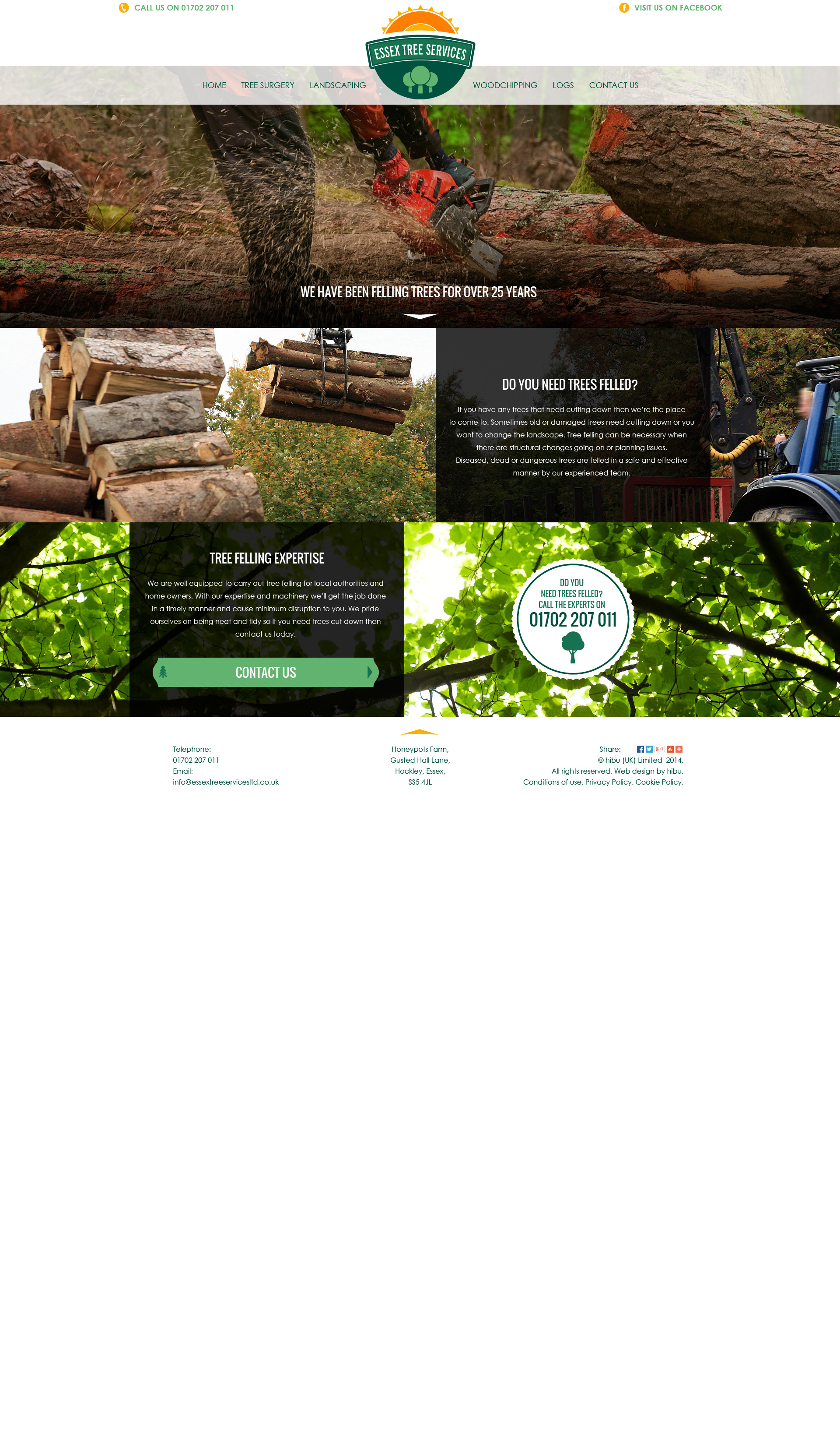 Essex Tree Services Internal page