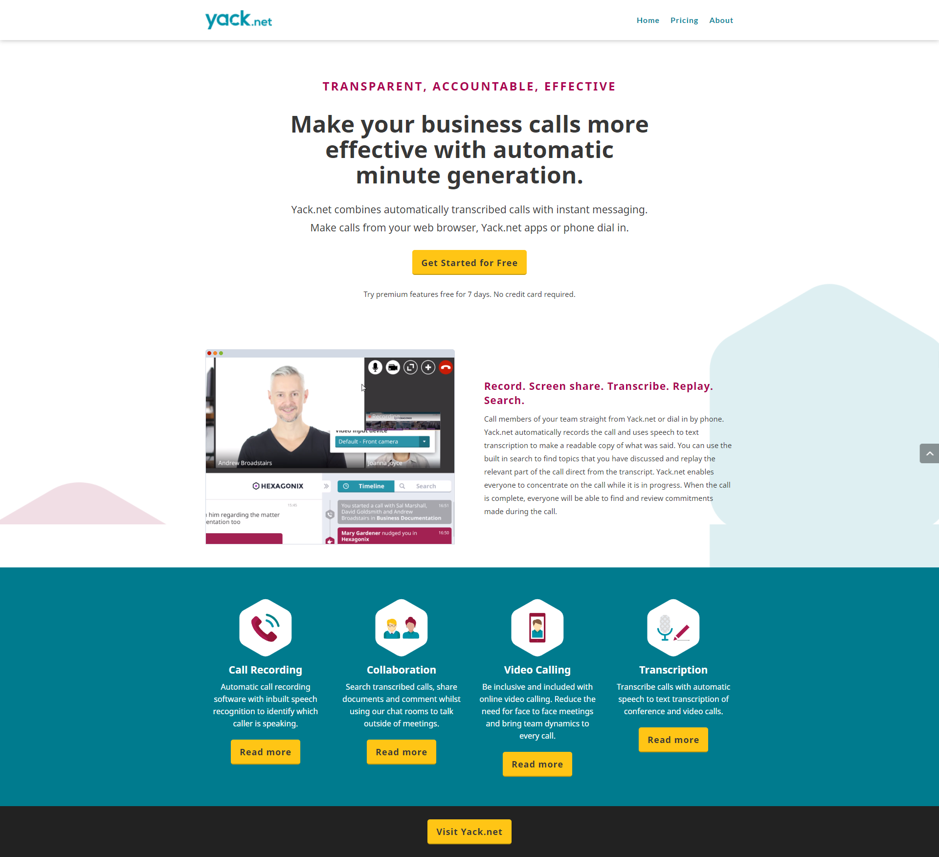 Preview of the original website homepage
