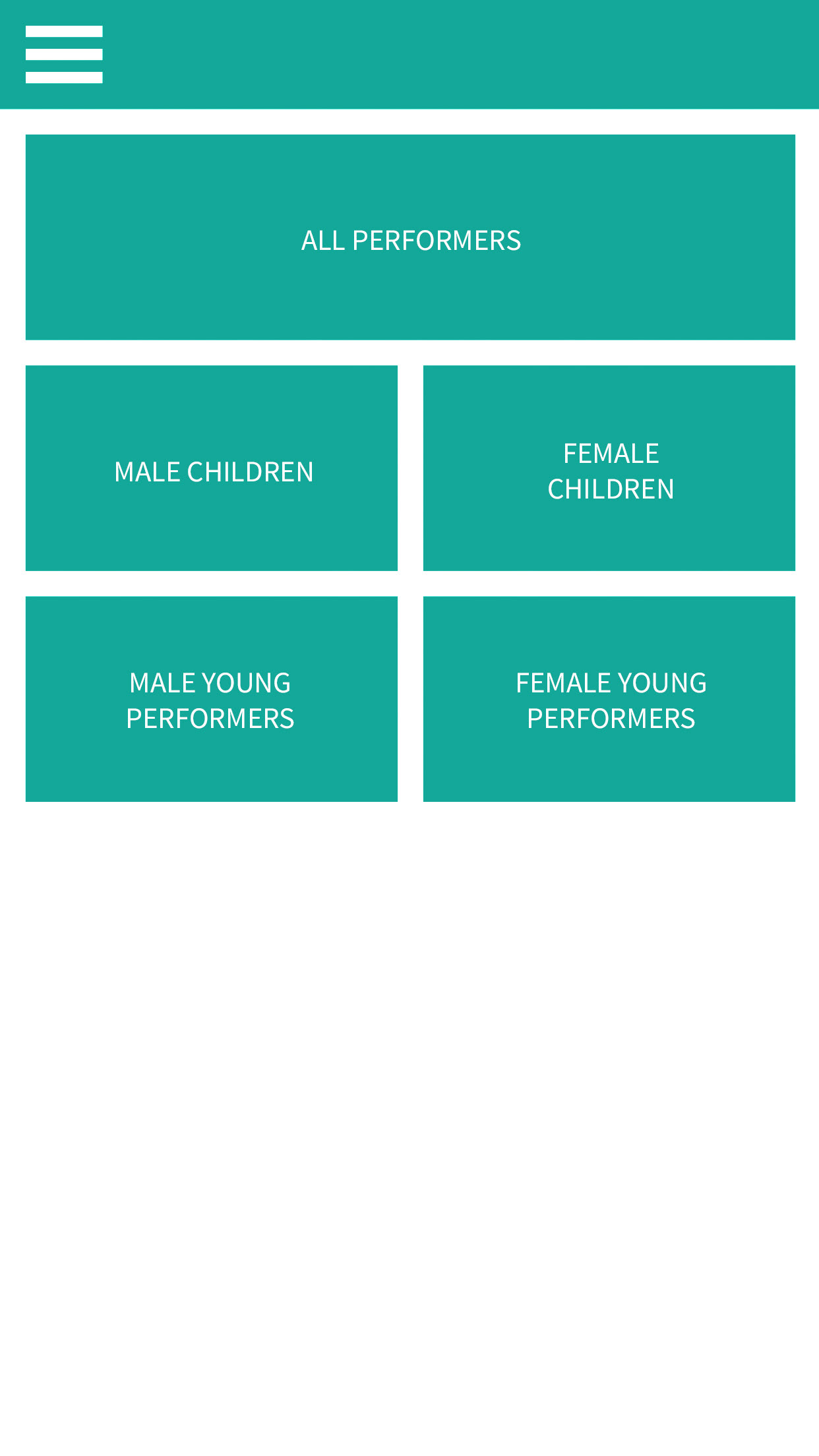 Spotlight Childrens App Menu on Mobile