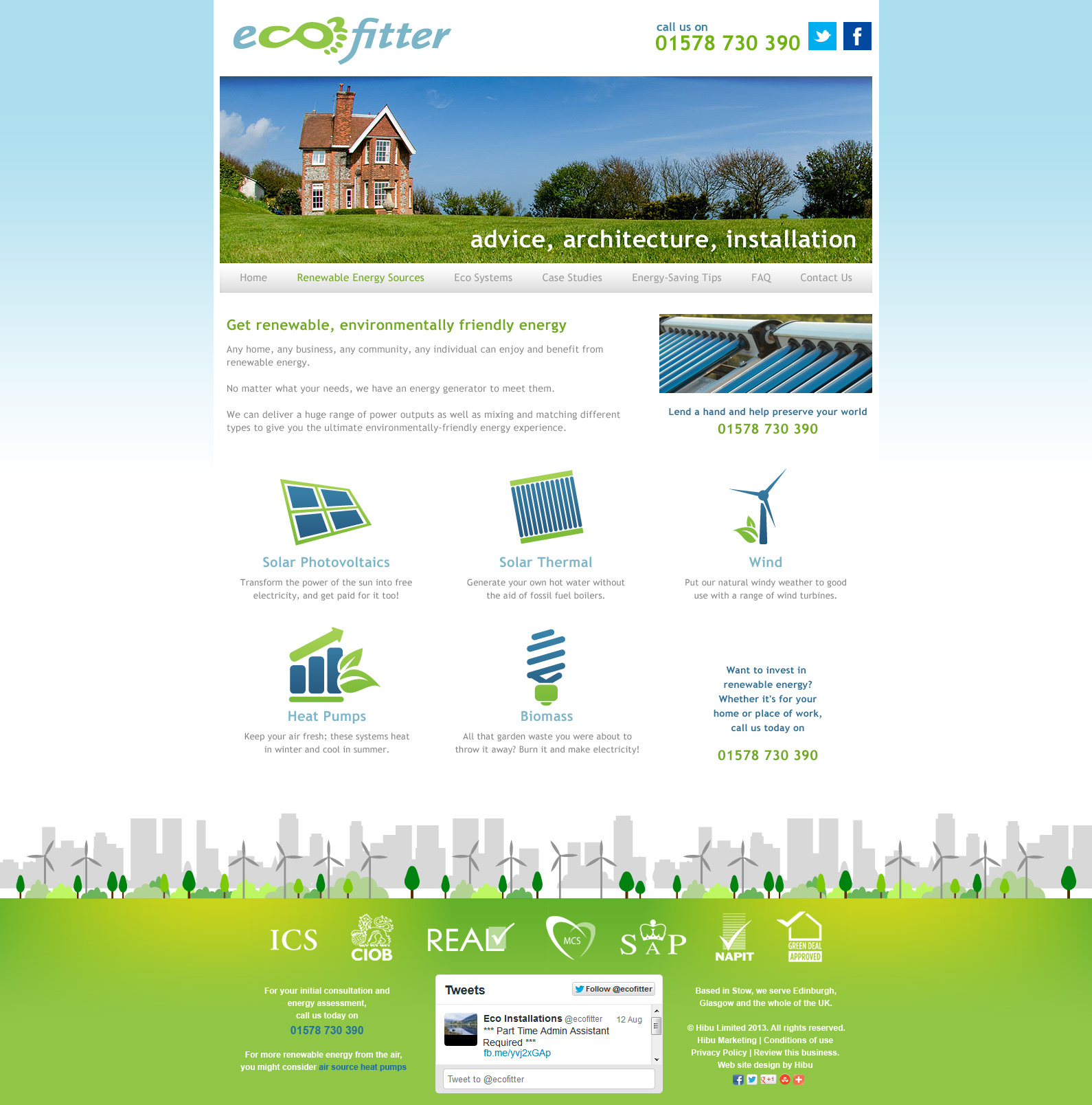 Eco Fitter landing page