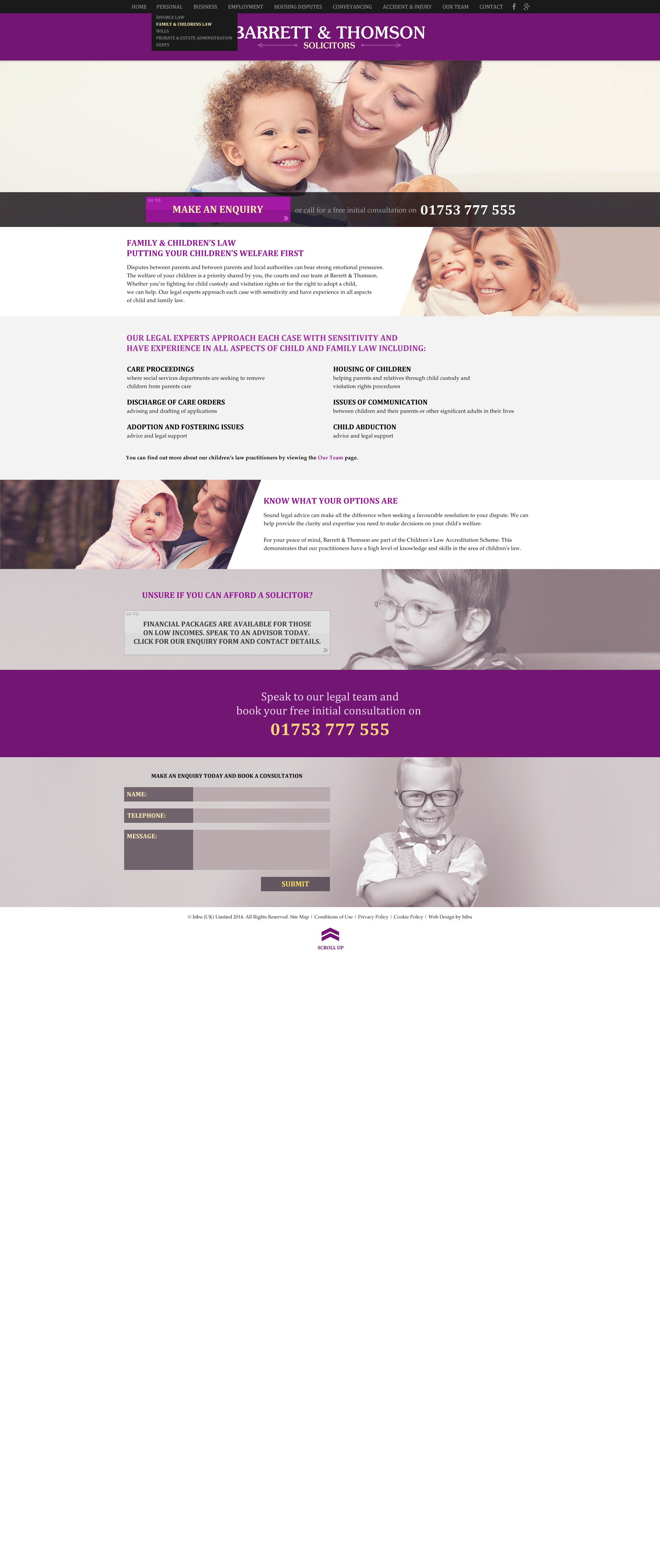 Barrett & Thomson Internal page