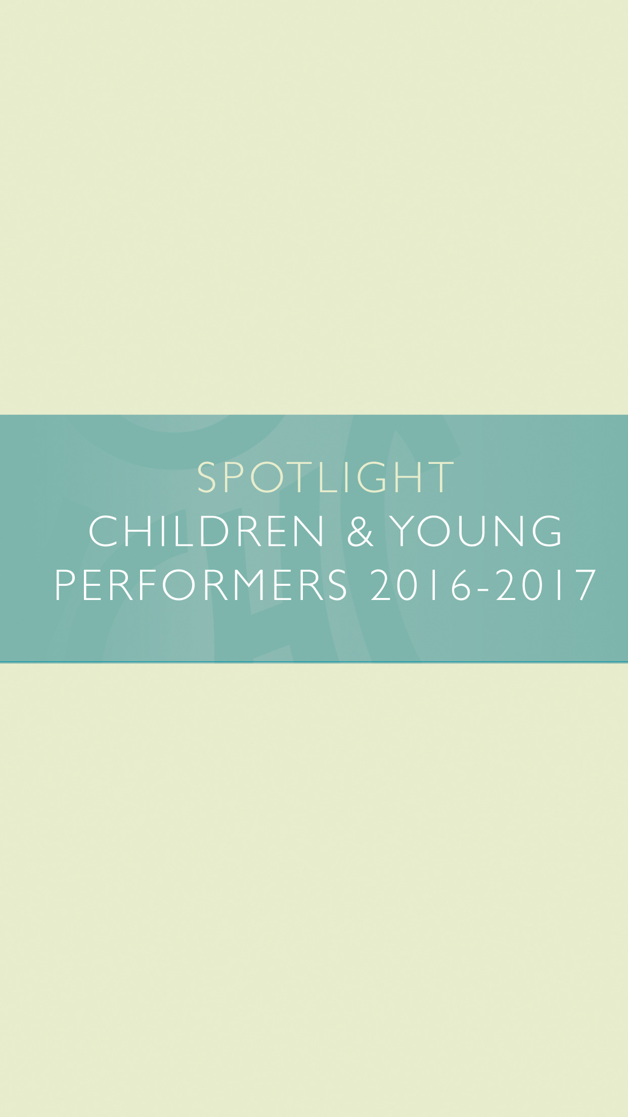 Spotlight Childrens App Landing Screen on Mobile