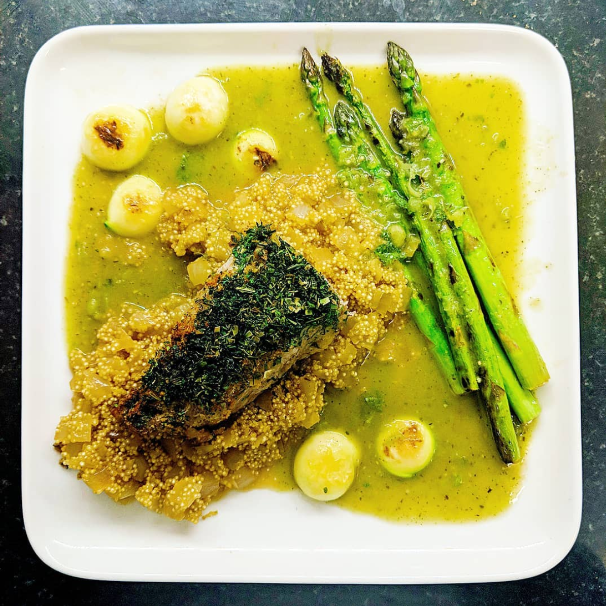 Leafeon's Moss Rock Pork inspired by Pokemon