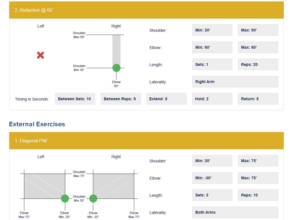 MuJo Physio Portal Web App: Exercise Information