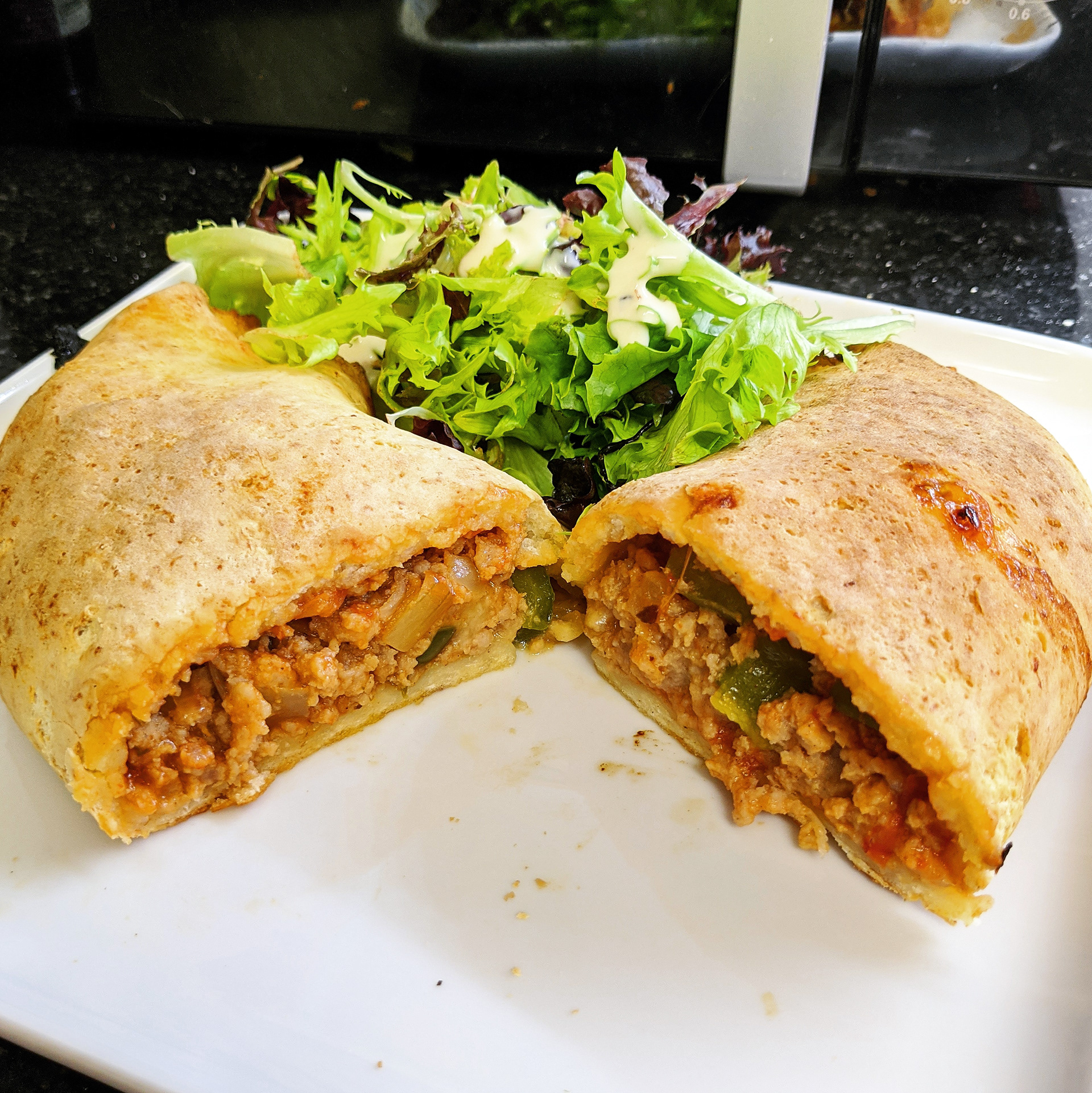 Tardis Calzone inspired by Doctor Who
